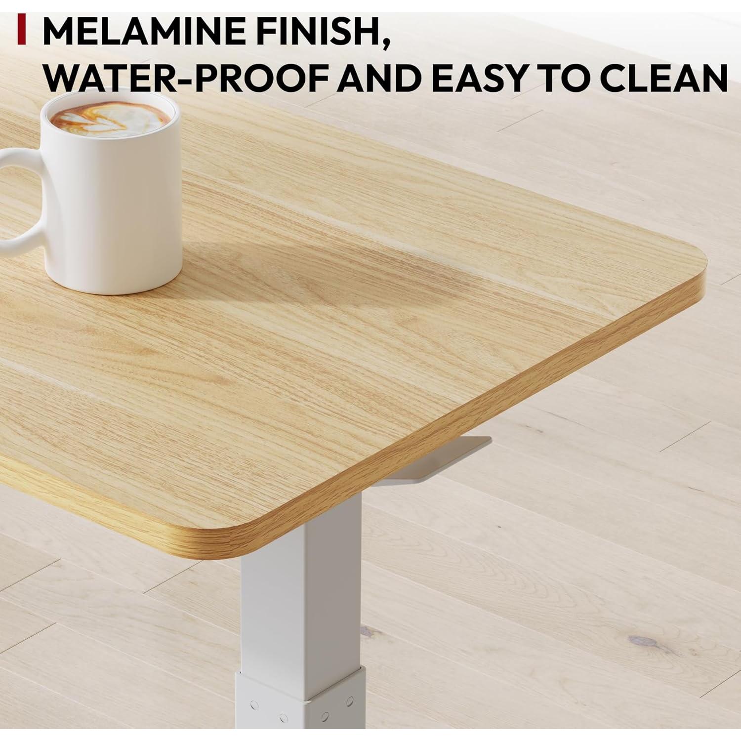 Escritorio de pie móvil SANODESK MT027 ajustable 66-106 cm Arce