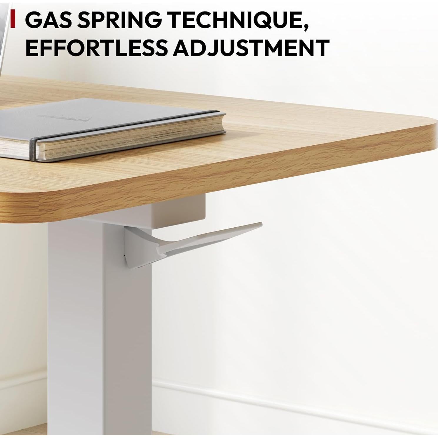 Escritorio de pie móvil SANODESK MT027 ajustable 66-106 cm Arce