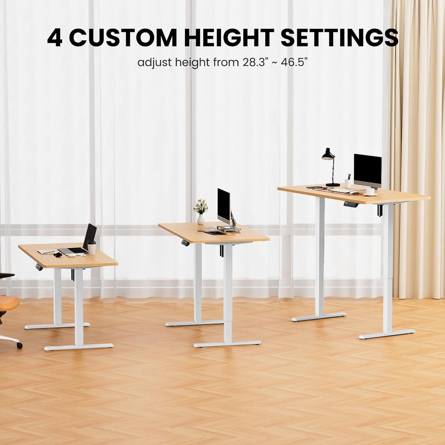 Marco de Escritorio Eléctrico ErGear Ajustable Blanco 120 cm