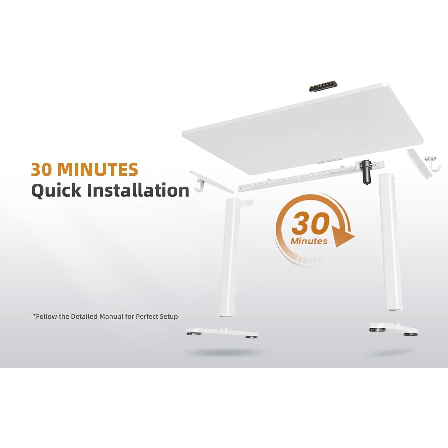 Escritorio de pie eléctrico YDN P3.01.001 ajustable 101.6x60.96cm