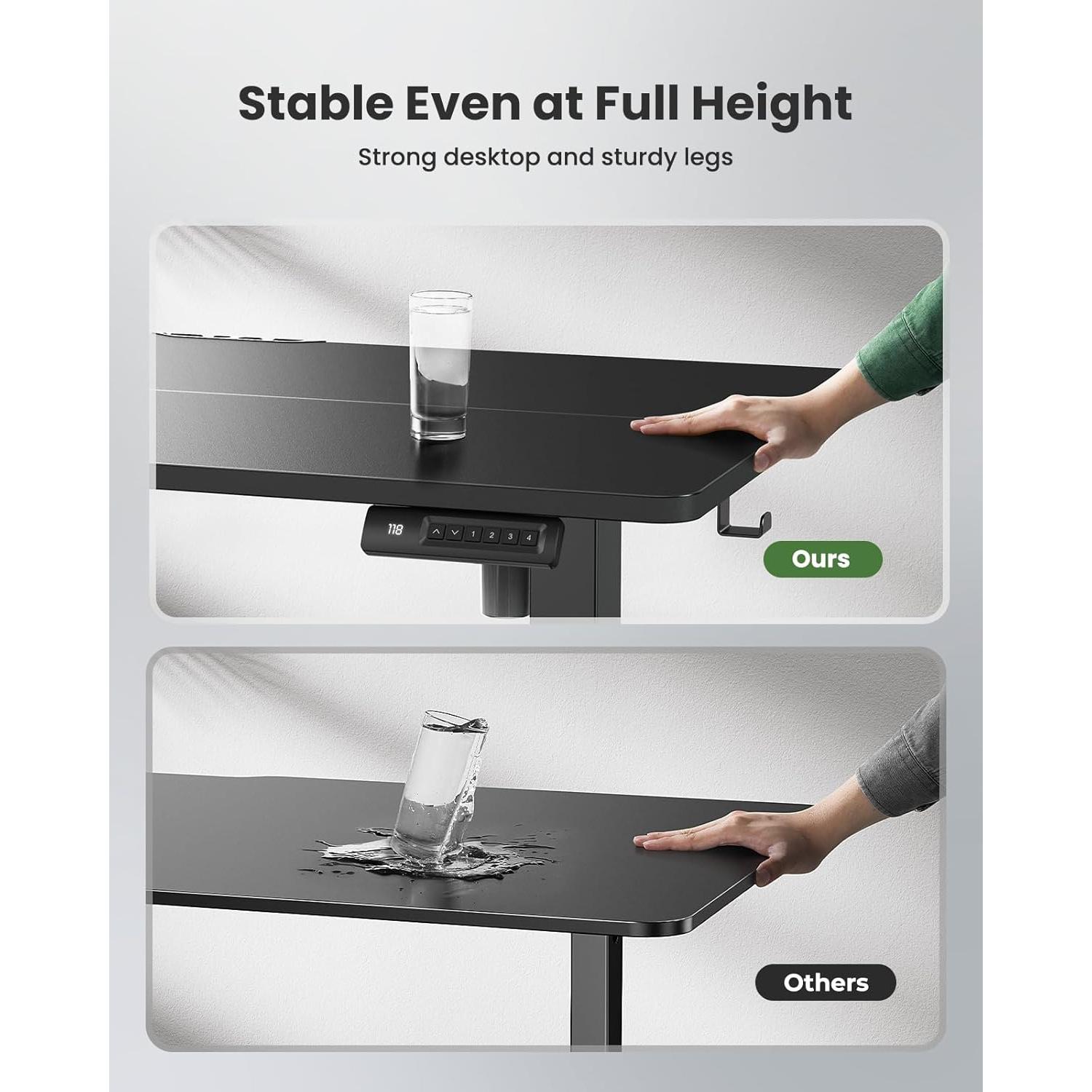 Escritorio de pie eléctrico Marsail TZESD10B-N1 121.9x60.9 cm negro