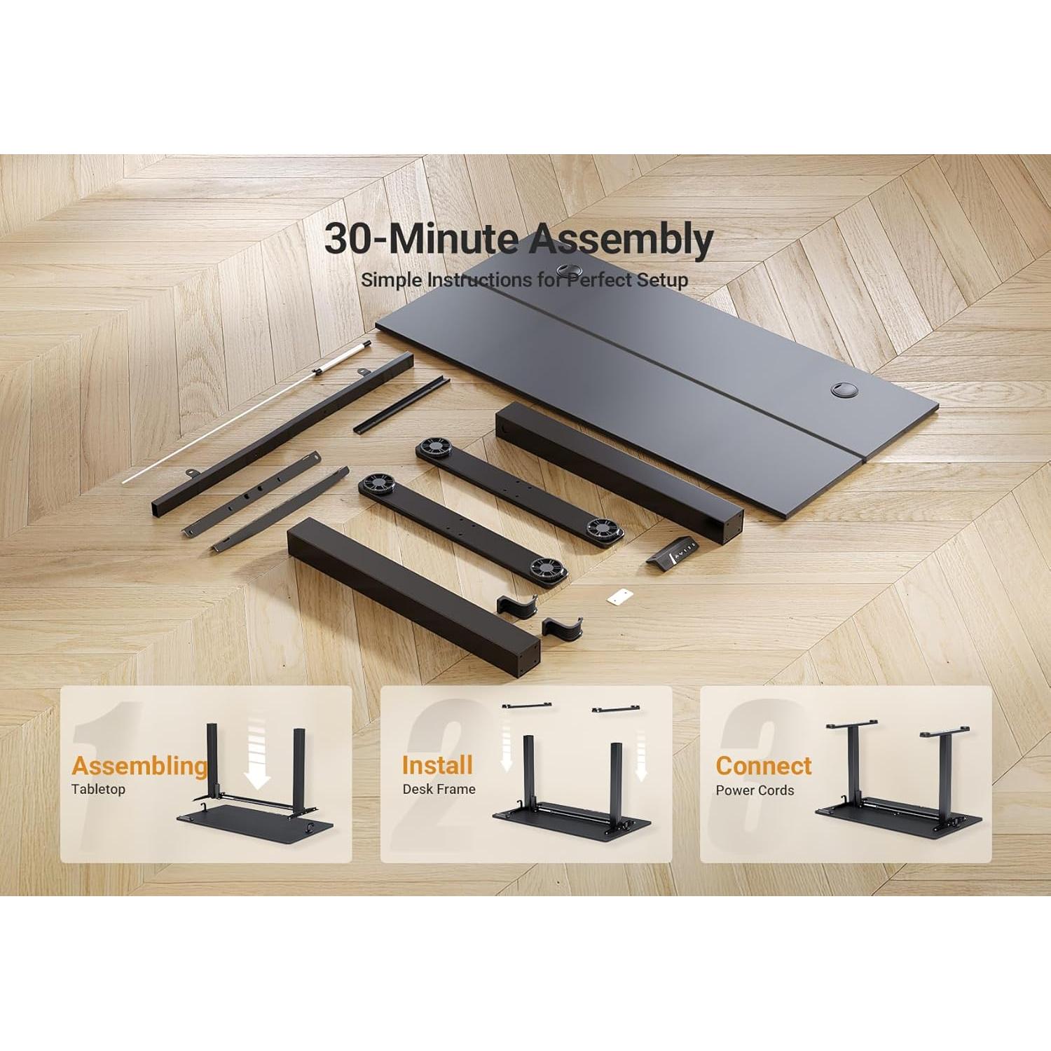 Escritorio de pie eléctrico ajustable Seang P4.01.001.0001 101.6x61cm