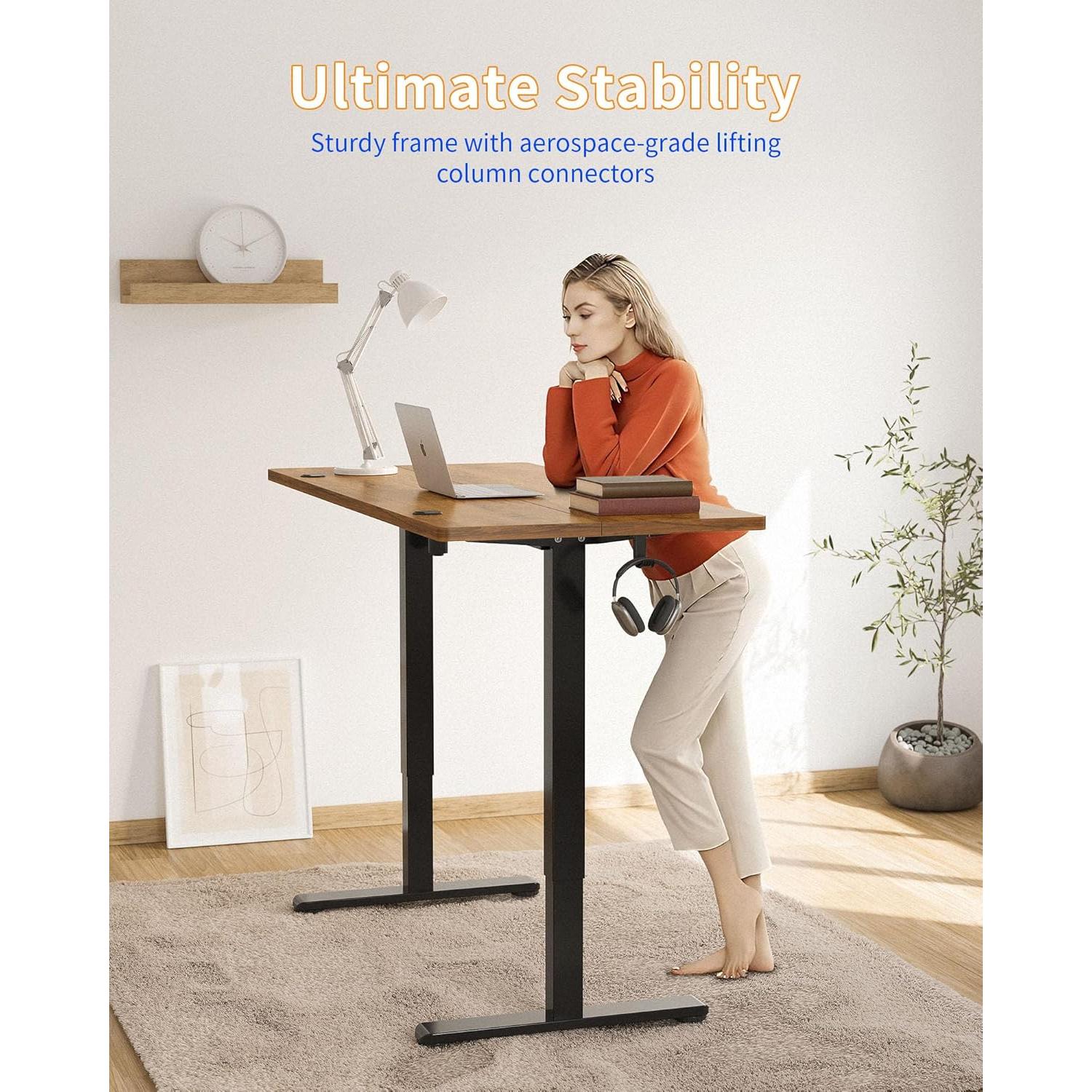 Escritorio de pie eléctrico YIHAYO 121.9x60.9 cm ajustable