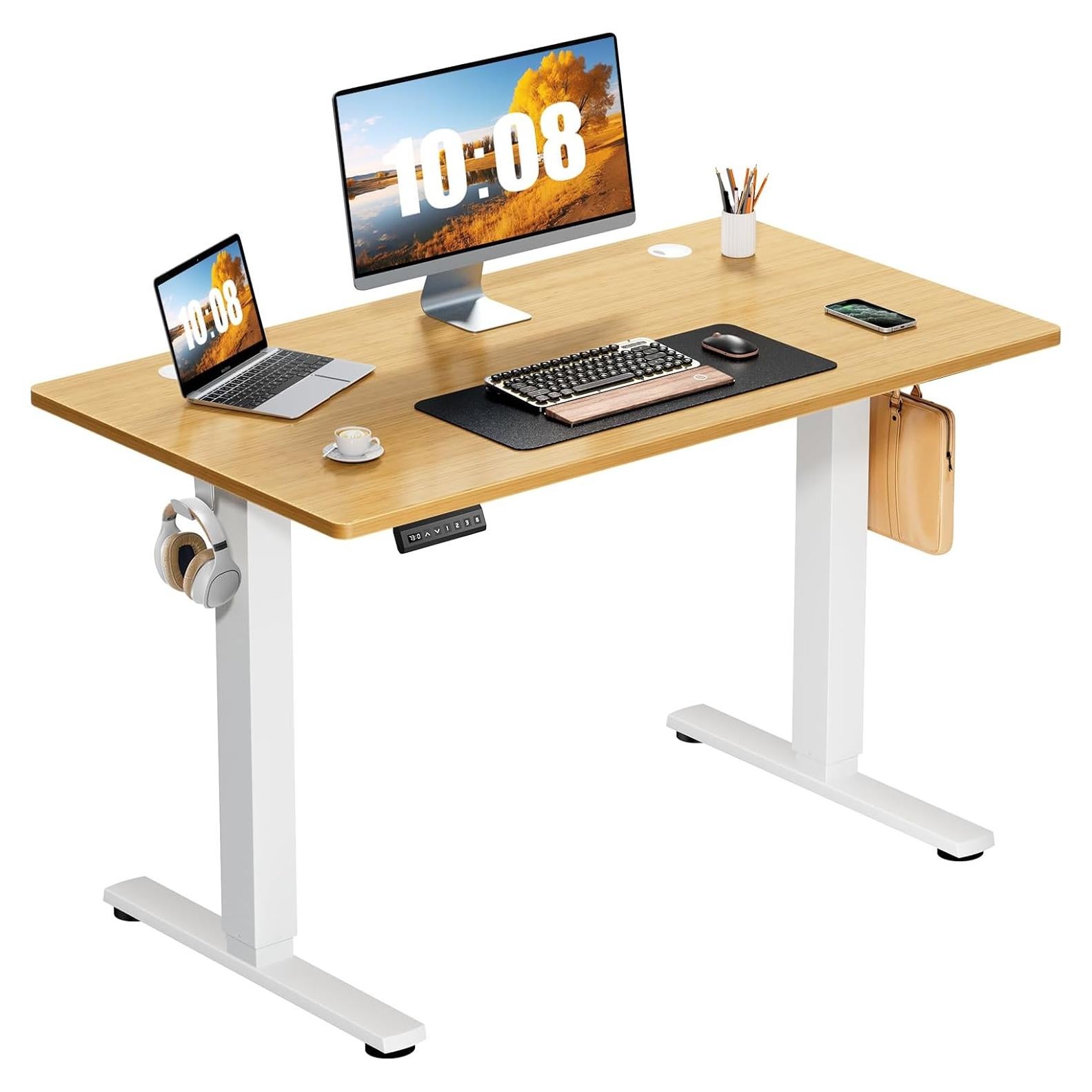 Escritorio de pie eléctrico Sweetcrispy 40x24 cm ajustable