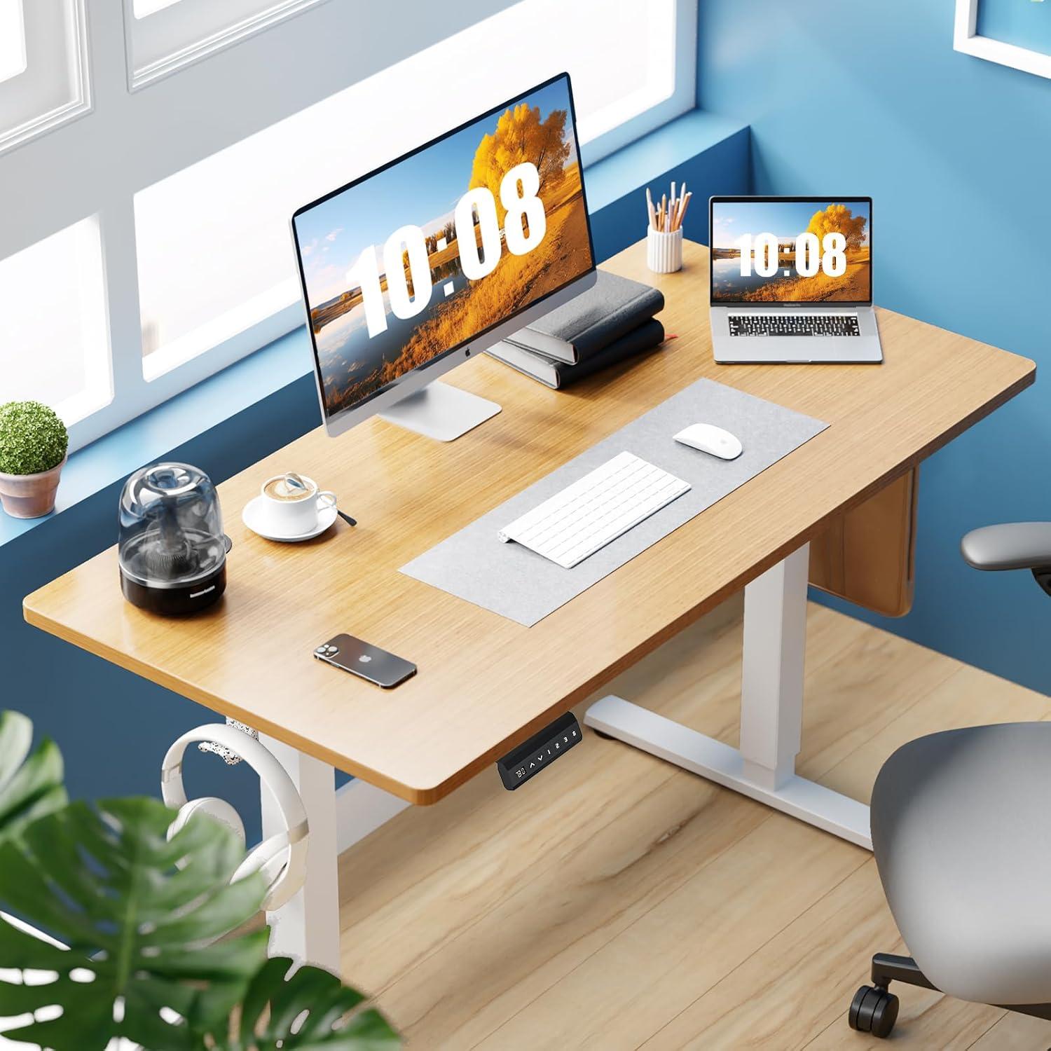 Escritorio de pie eléctrico Sweetcrispy 40x24 cm ajustable