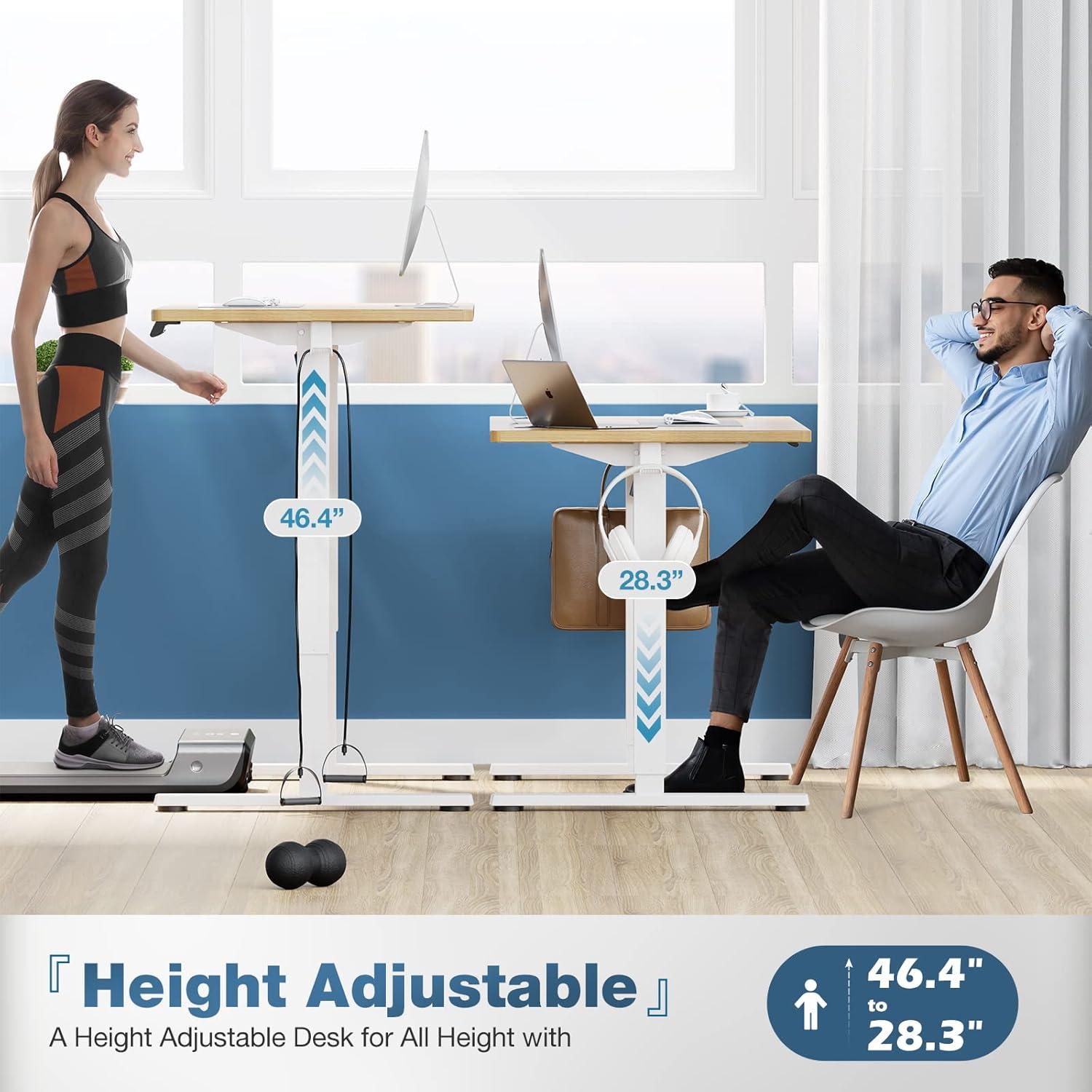 Escritorio de pie eléctrico Sweetcrispy 40x24 cm ajustable