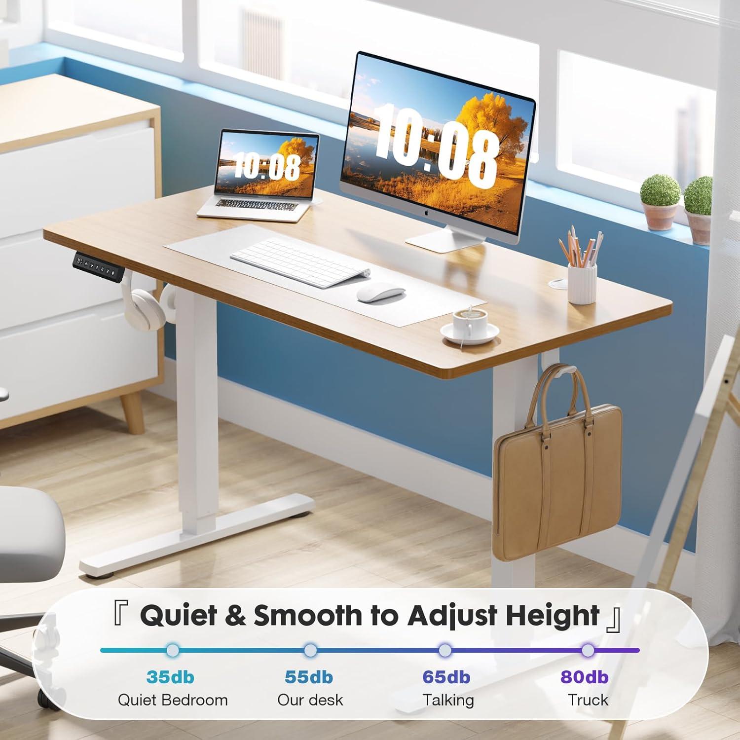 Escritorio de pie eléctrico Sweetcrispy 40x24 cm ajustable