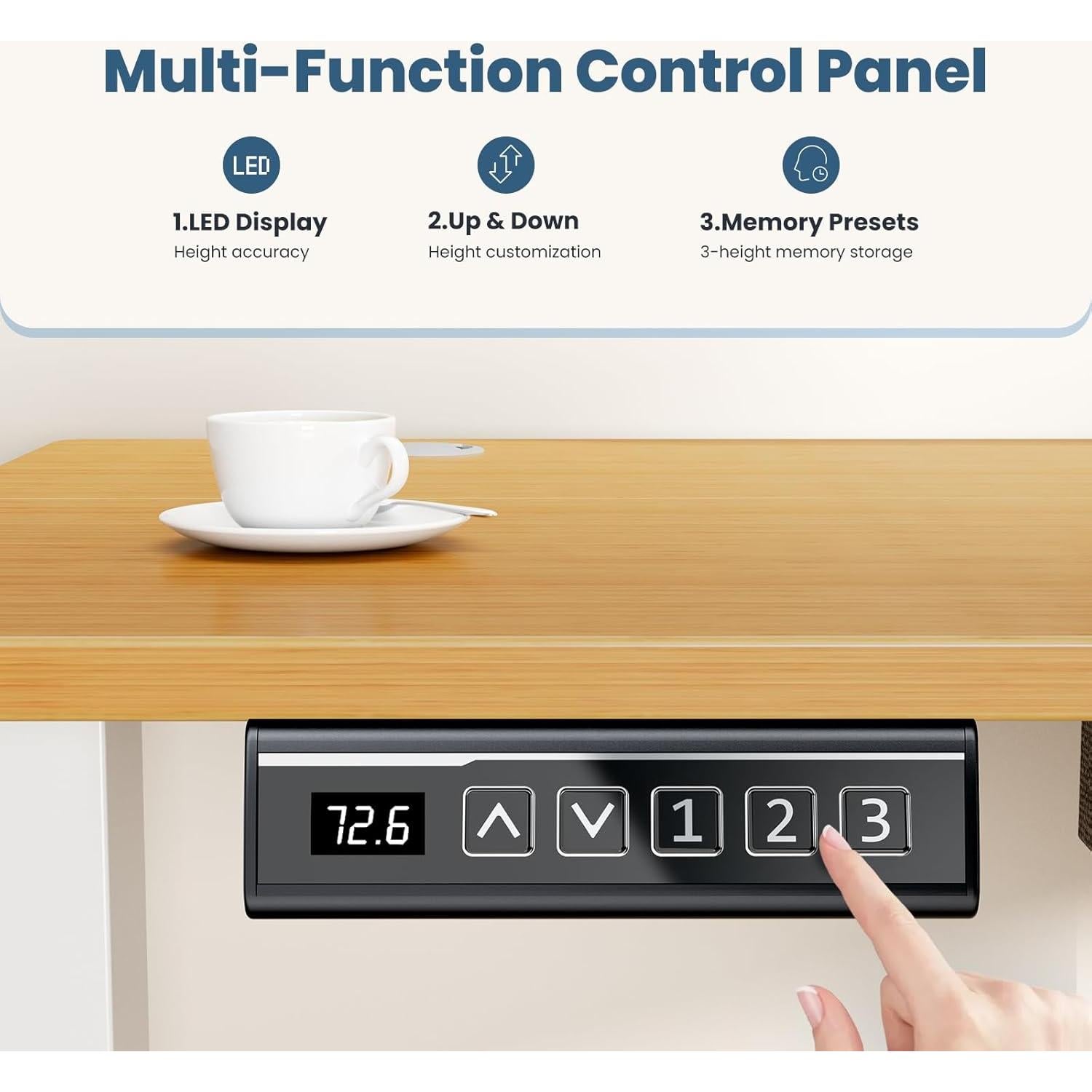 Escritorio de pie eléctrico Sweetcrispy 40x24 cm ajustable