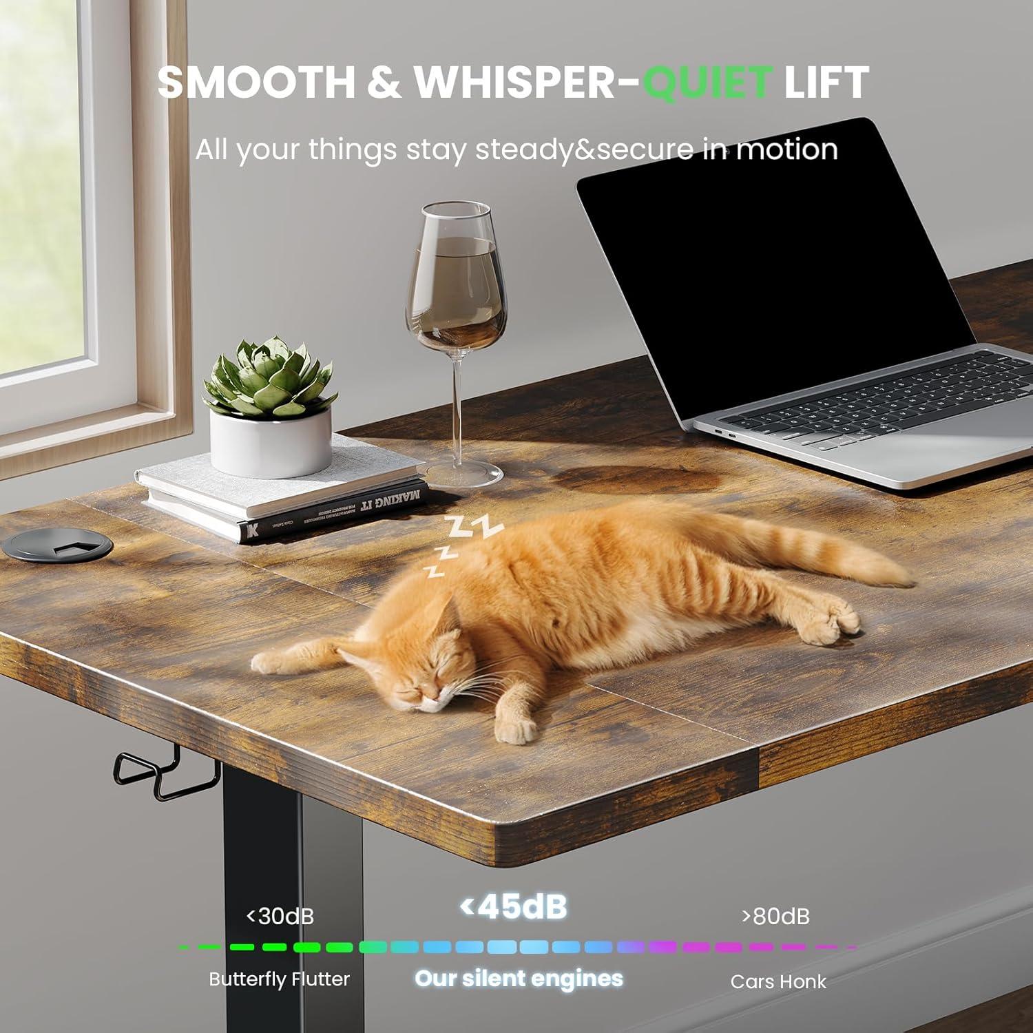 Escritorio de pie eléctrico SIAGO SDO1 - 121.9 x 60.9 cm, 3 presets