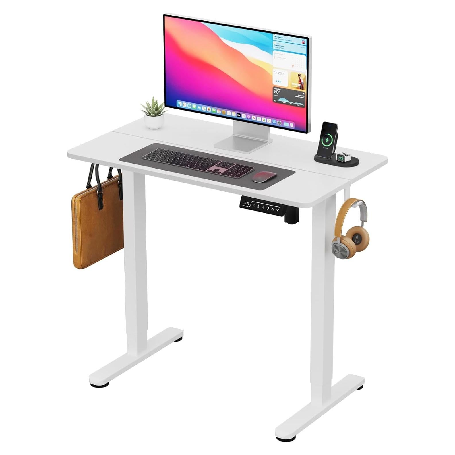 Escritorio de Pie Eléctrico JYLH JOYSEEKER 35" Blanco Ajustable