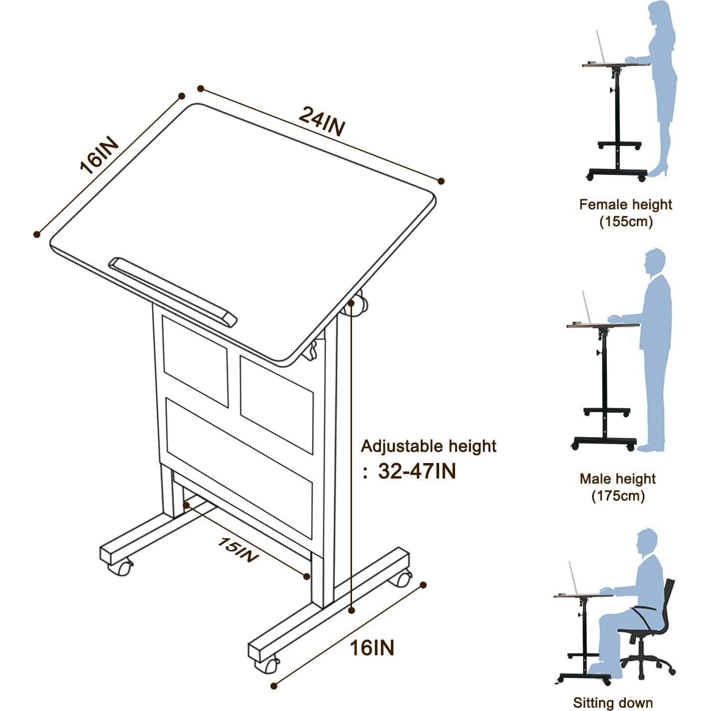 Escritorio de pie ajustable KOUPA DESK-B-01 40.6x60.9cm