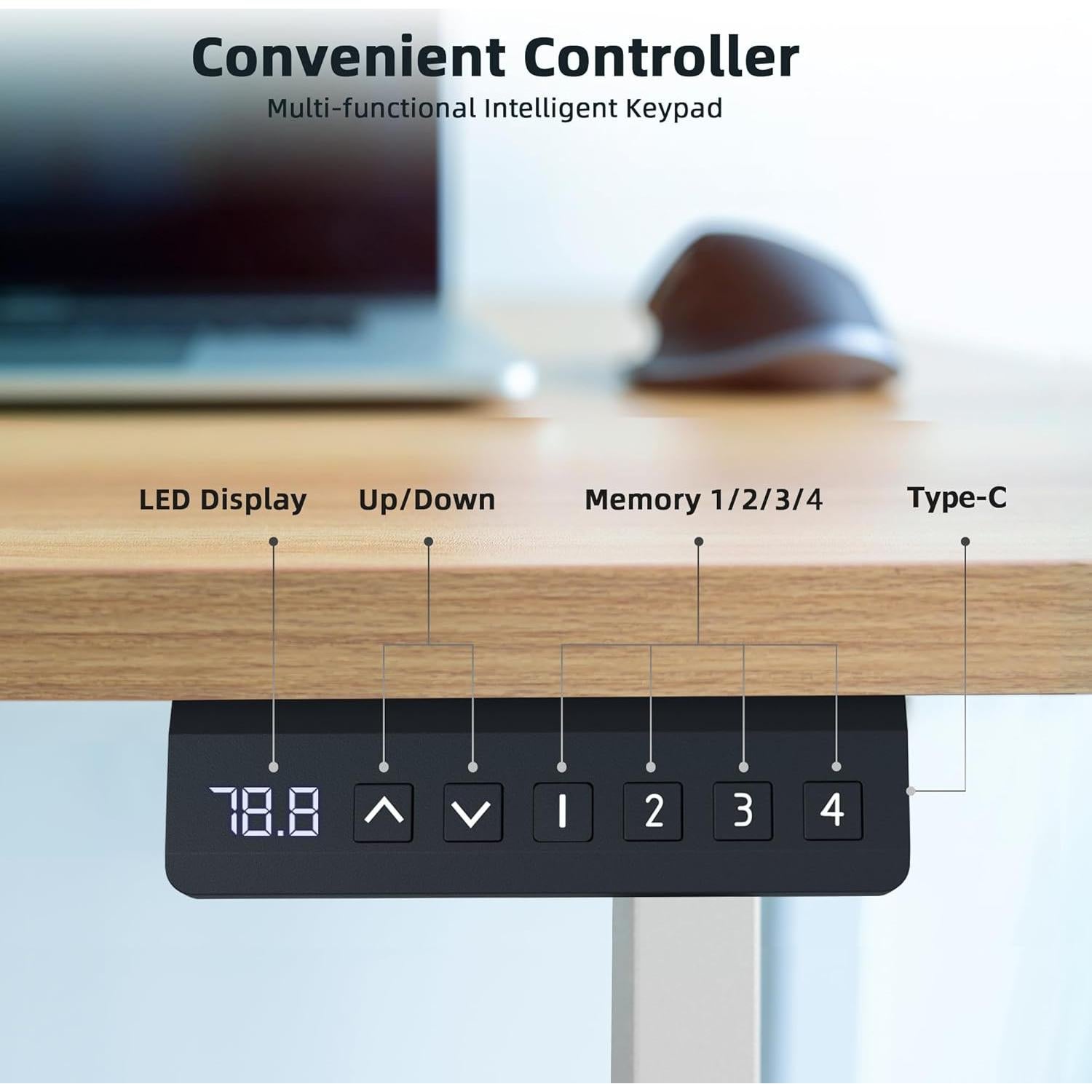 Marco de Escritorio Elevable Eléctrico PiomuDek ED04N Blanco 150kg