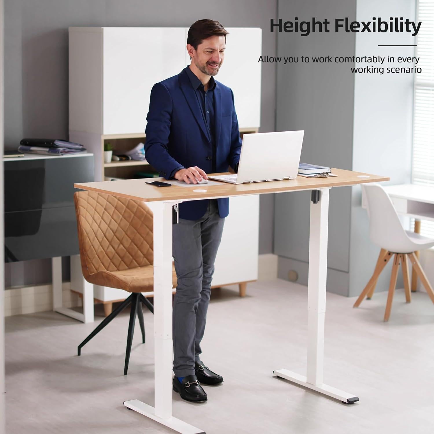 Marco de Escritorio Elevable Eléctrico PiomuDek ED04N Blanco 150kg