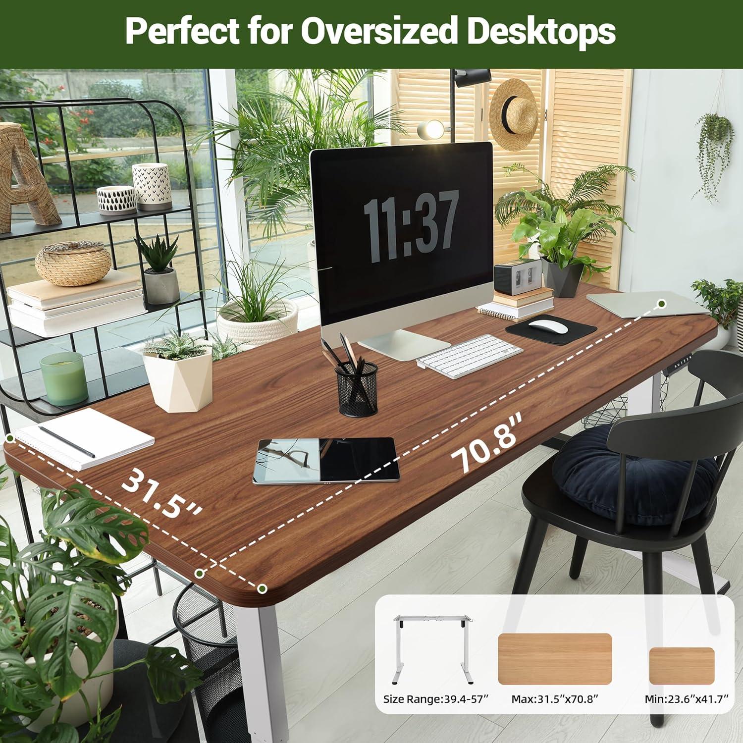 Marco de Escritorio Elevable Eléctrico PiomuDek ED04N Blanco 150kg