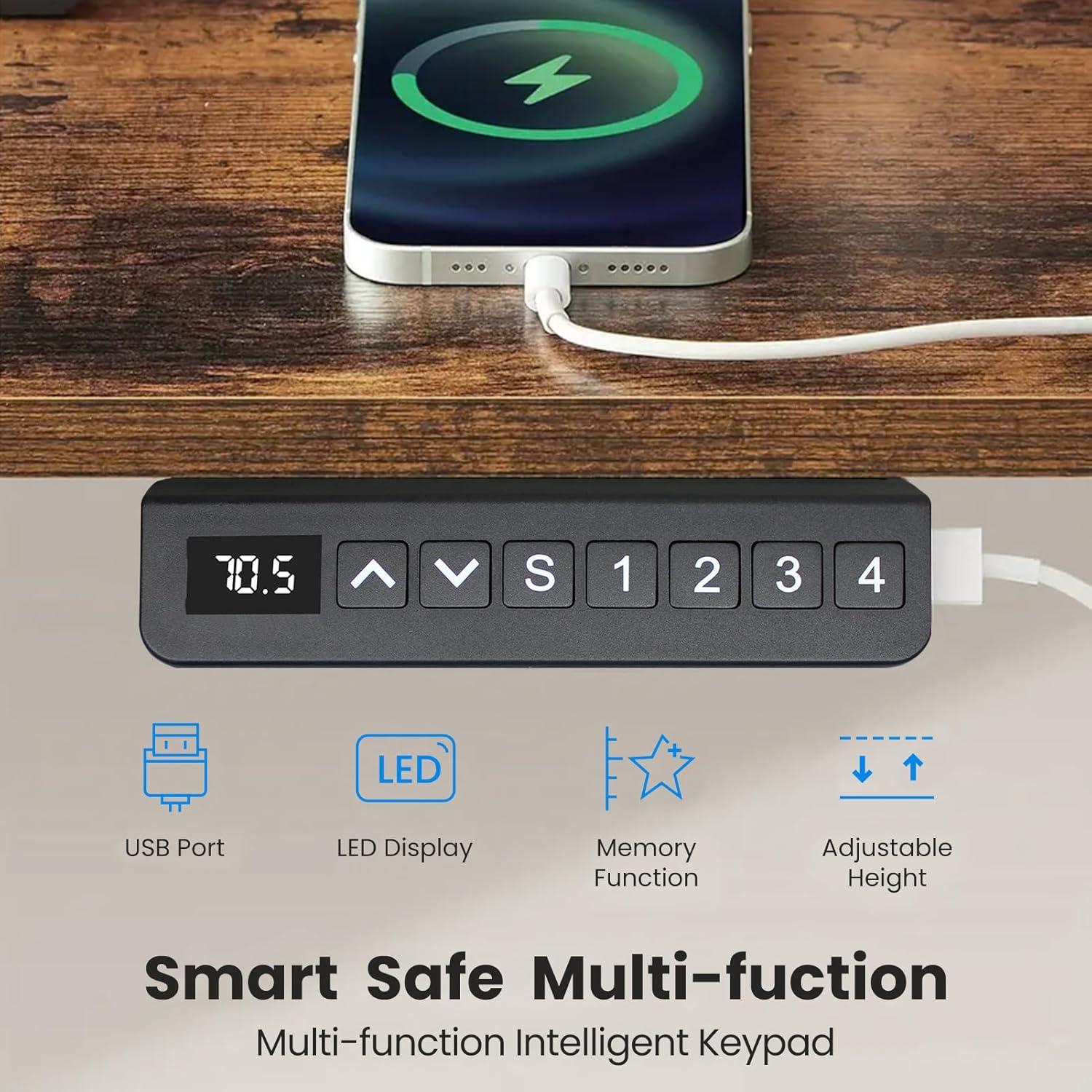 Marco de Escritorio Eléctrico Ajustable ESpefy Doble Motor Negro