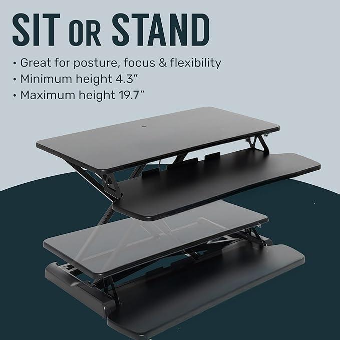 Convertidor de Escritorio TechOrbits OF-S06-2 Ajustable 94 cm Negro