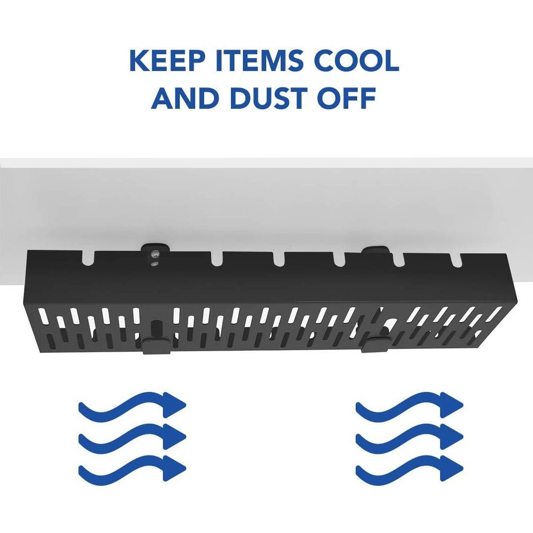 Bandeja de Gestión de Cables FLEXISPOT Negro 51.1x13.3cm