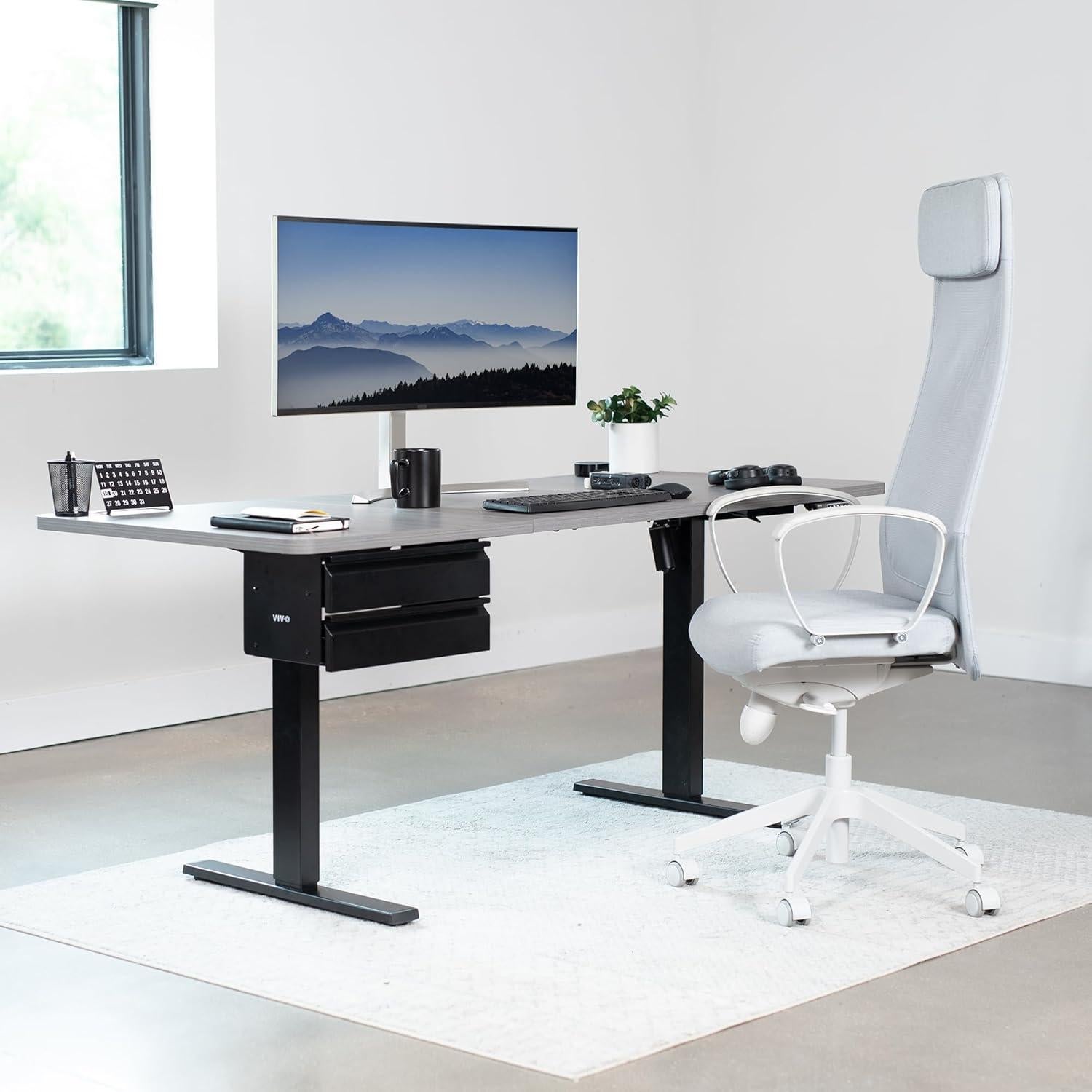 Cajón Deslizante Doble VIVO DESK-DR02 39.9x22.9x20.3cm Negro