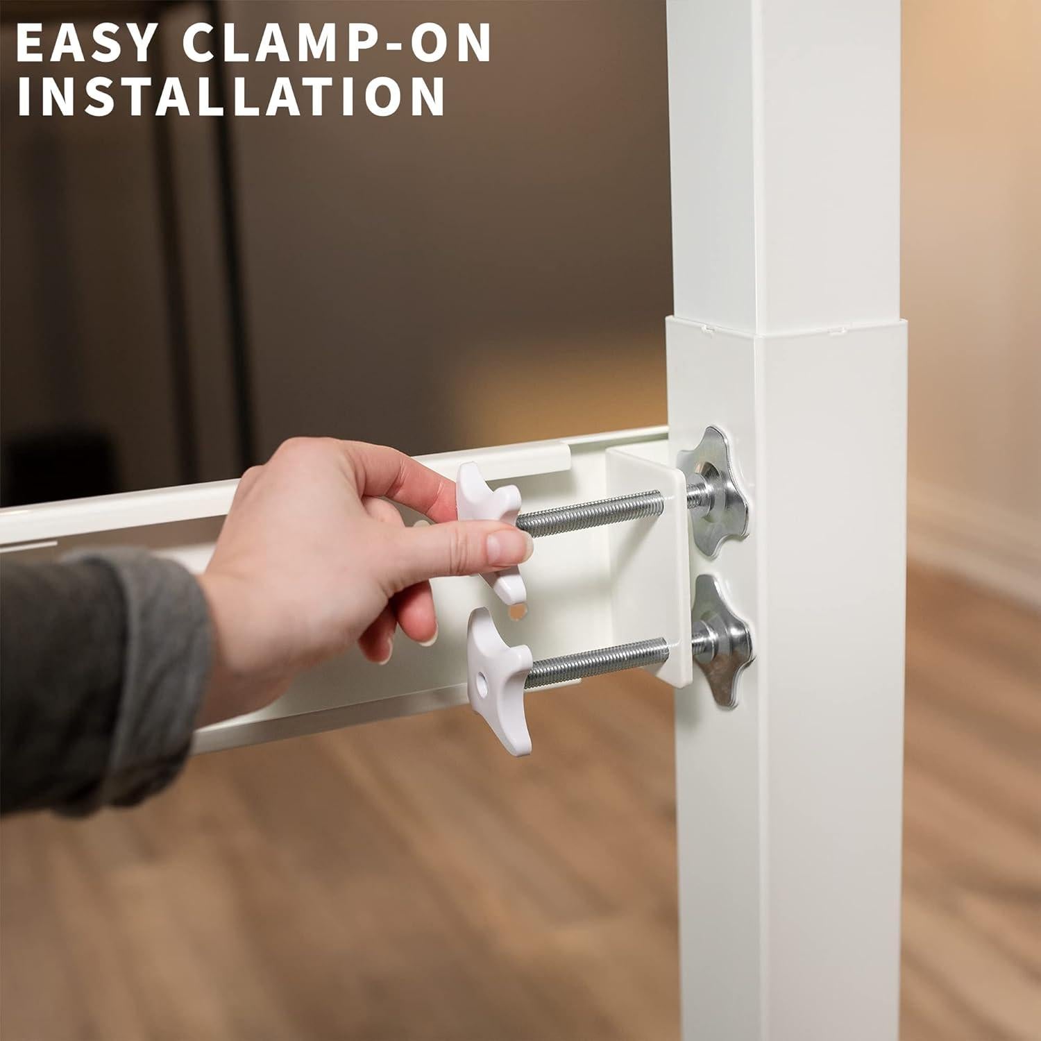 Barra Estabilizadora de Acero VIVO Blanca para Escritorio 91.4-156.5 cm