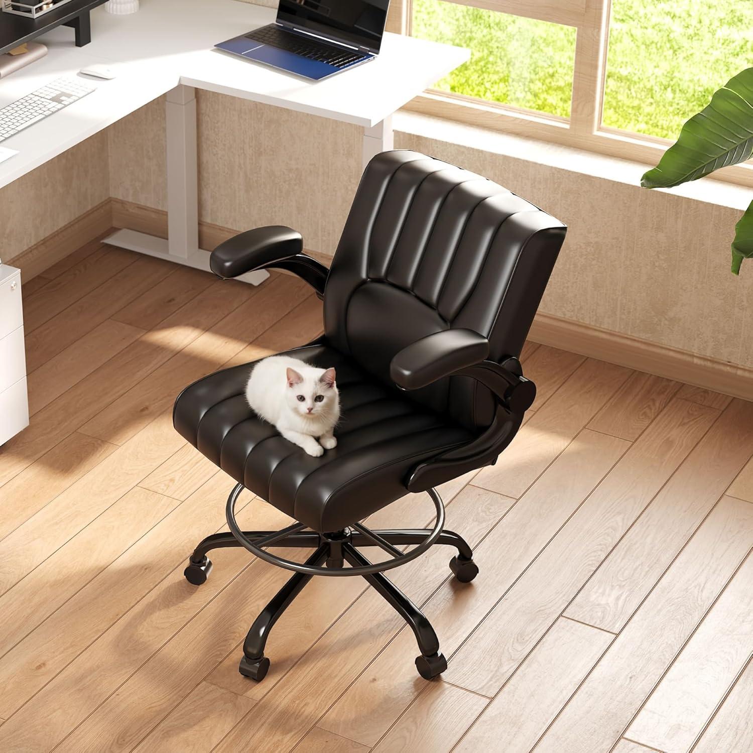 Silla de Oficina FLEXISPOT Negra con Reposapiés Ajustable