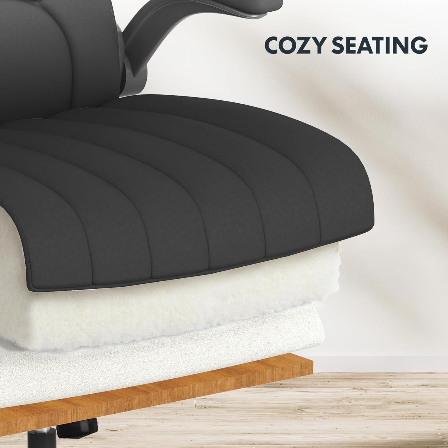 Silla de Oficina FLEXISPOT Negra con Reposapiés Ajustable