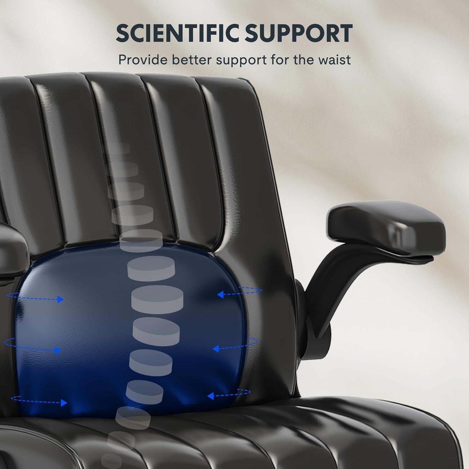 Silla de Oficina FLEXISPOT Negra con Reposapiés Ajustable