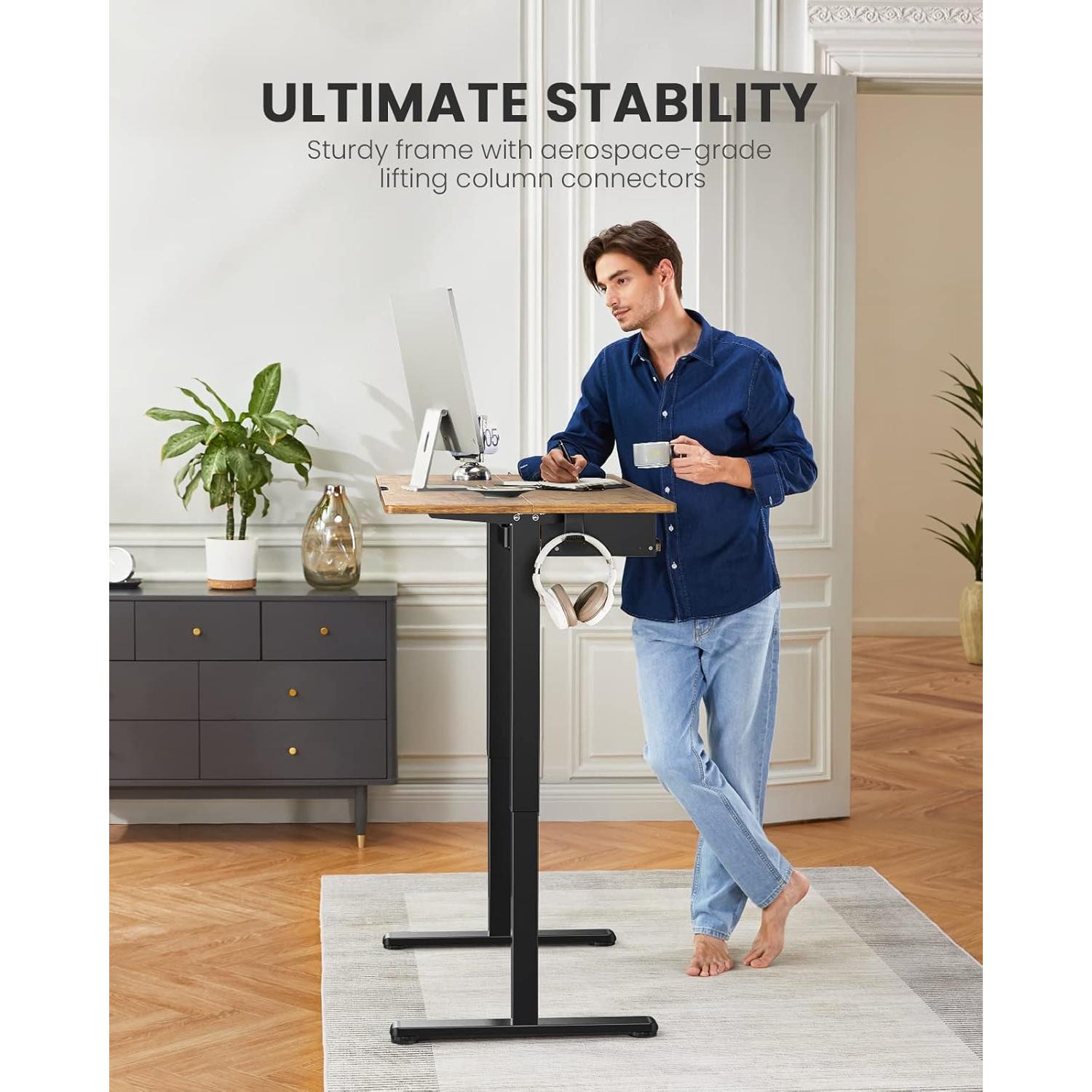 Escritorio Eléctrico ErGear EGESD6V-4 con Bandeja para Teclado