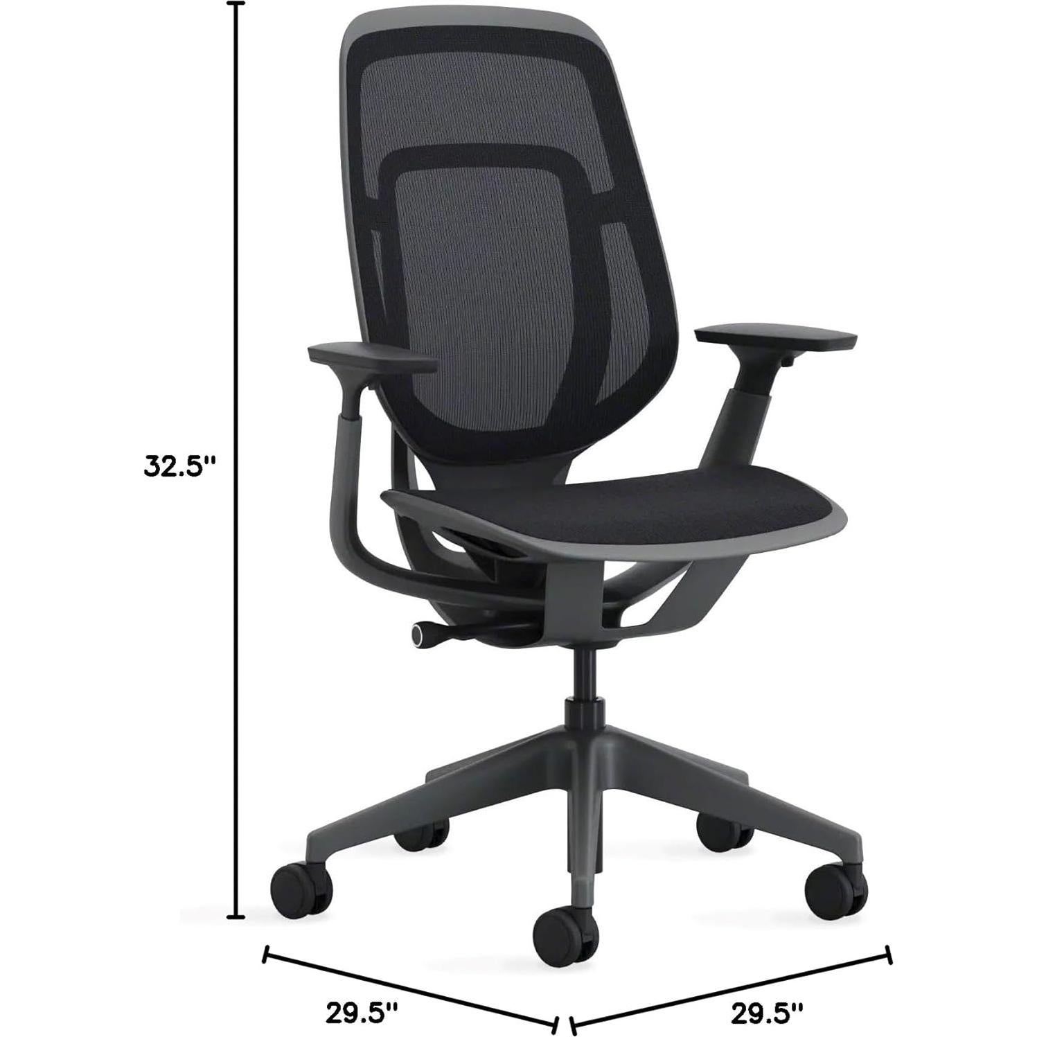 Silla de Oficina Ergonómica Steelcase Karman Negra Ajustable