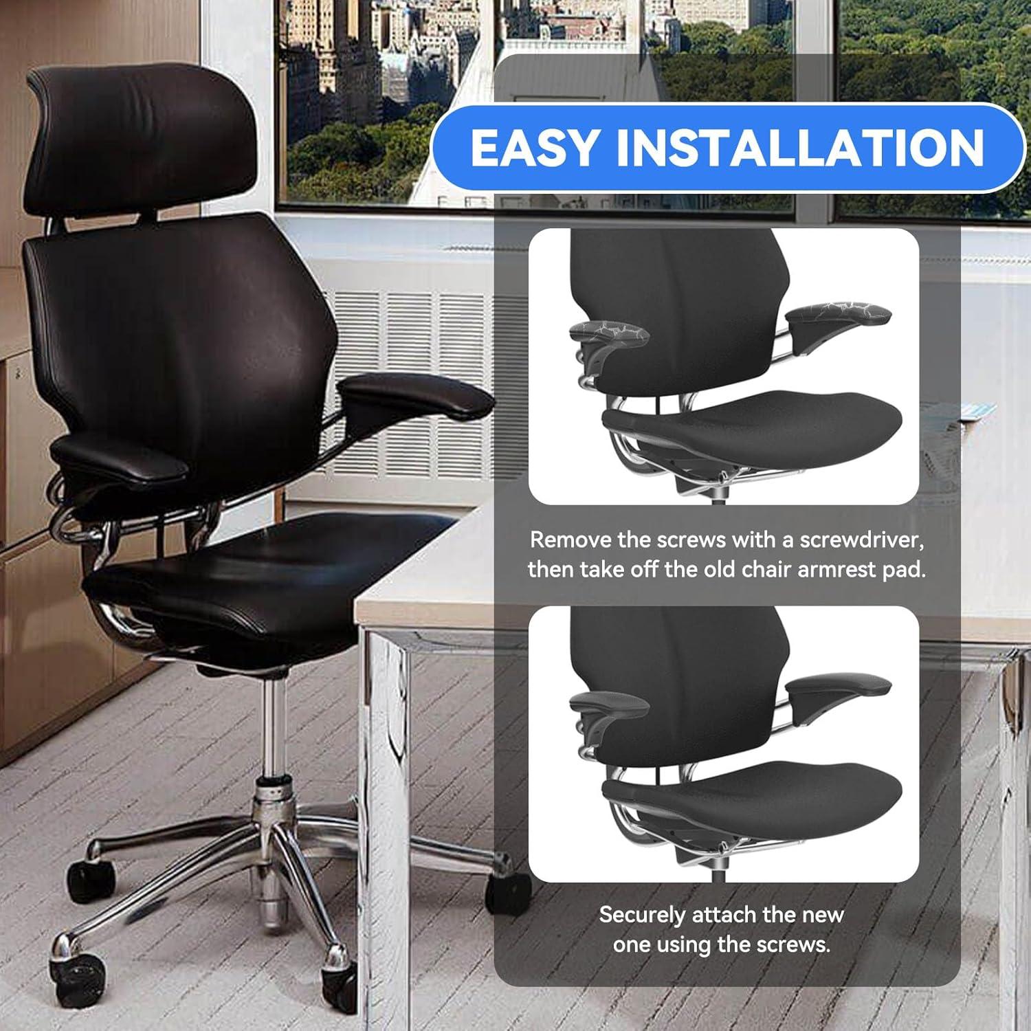 Almohadillas de Reemplazo para Silla de Oficina Humanscale Freedom - Negro - 1 Par