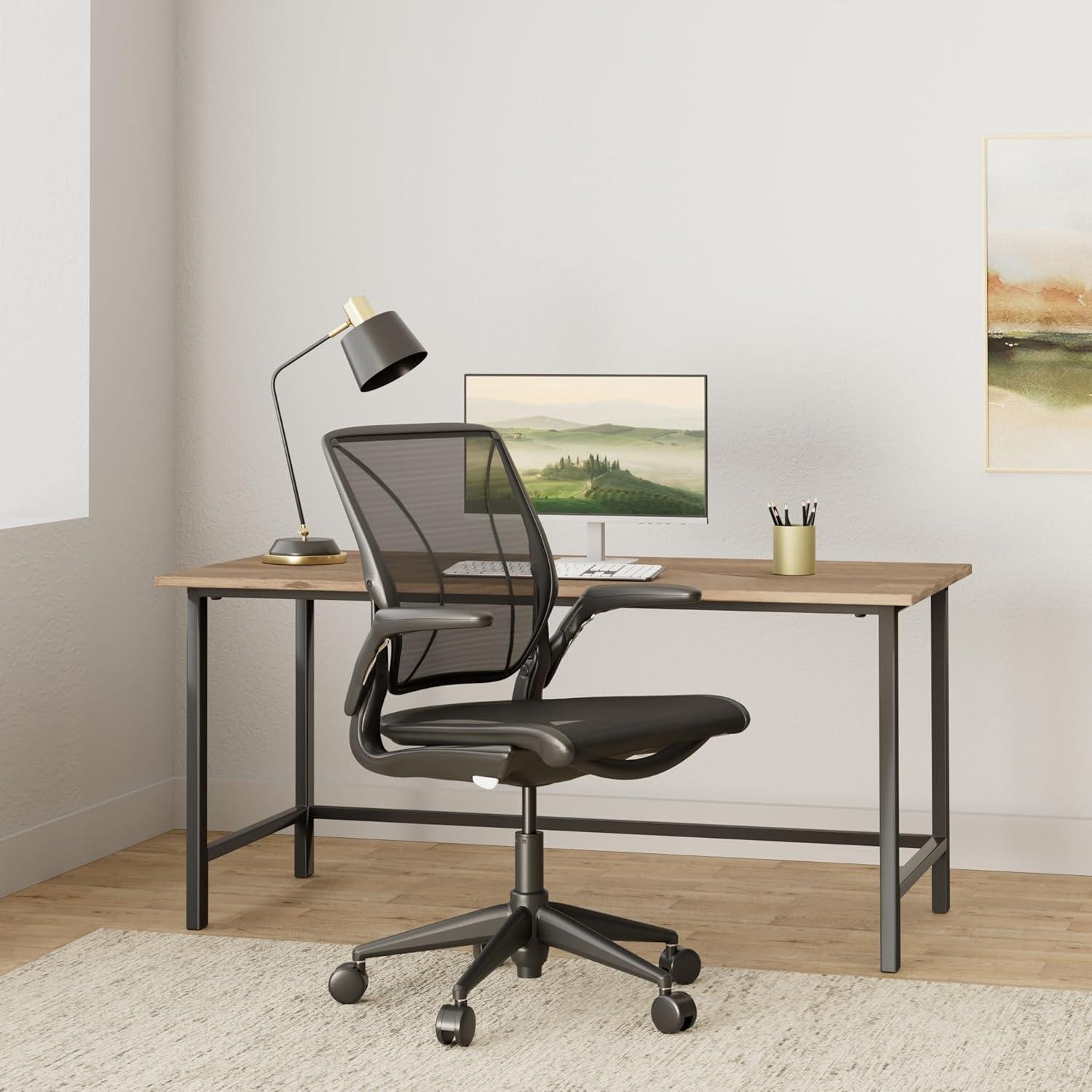 Silla de Oficina Ergonómica Humanscale WLT1BR10R10, Malla Negra