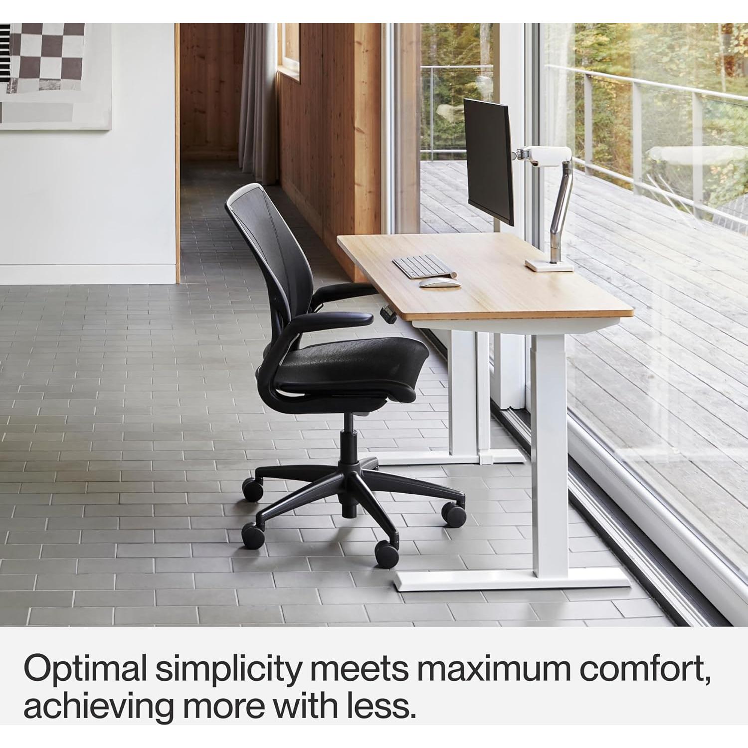 Silla de Oficina Ergonómica Humanscale WLT1BR10R10, Malla Negra