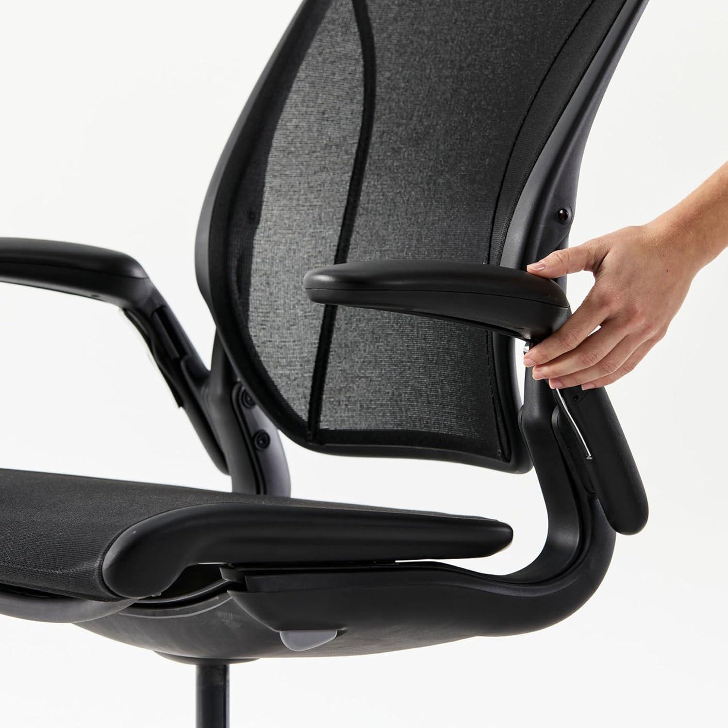 Silla de Oficina Ergonómica Humanscale WLT1BR10R10, Malla Negra