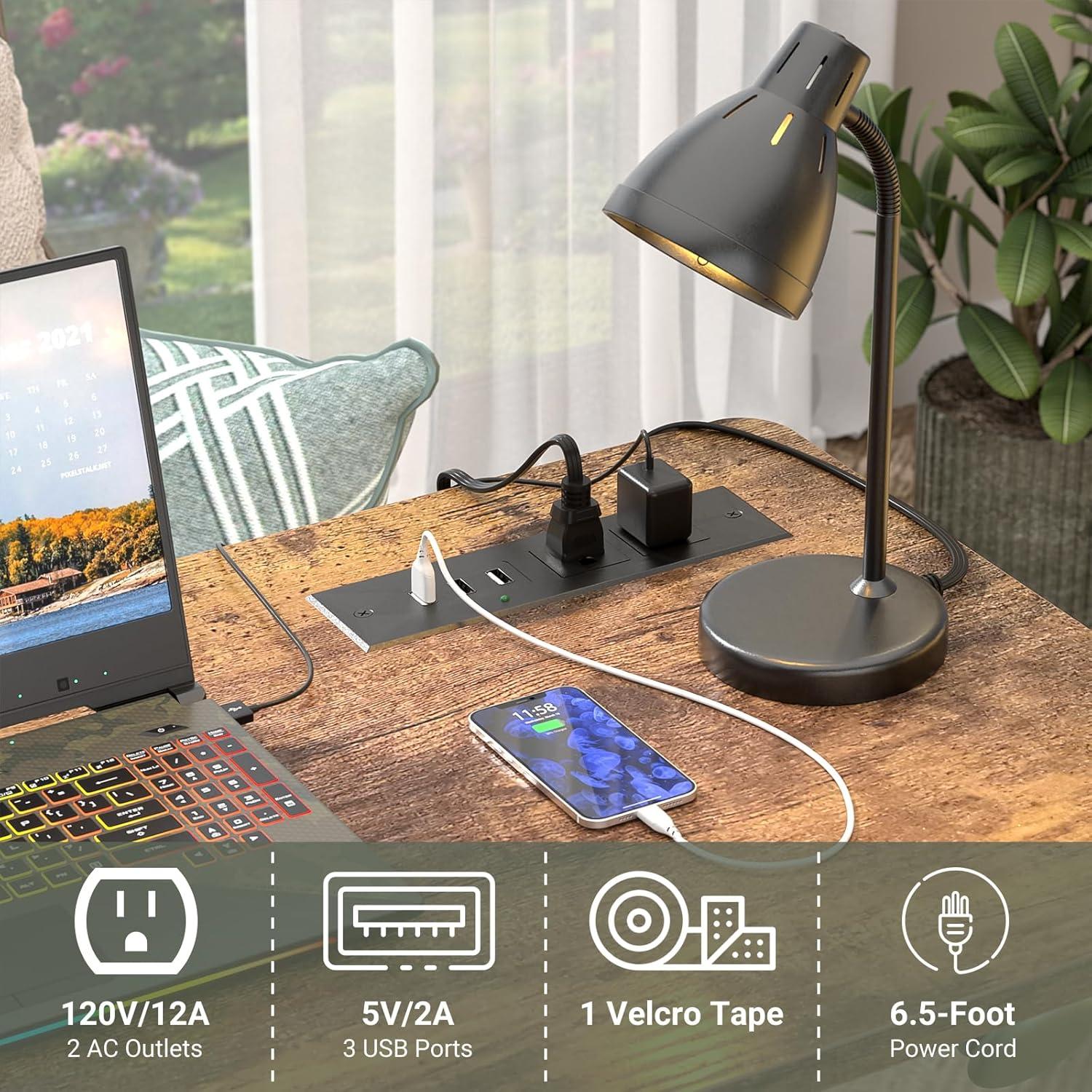 Escritorio de pie ajustable Besiost 39" con tomacorrientes