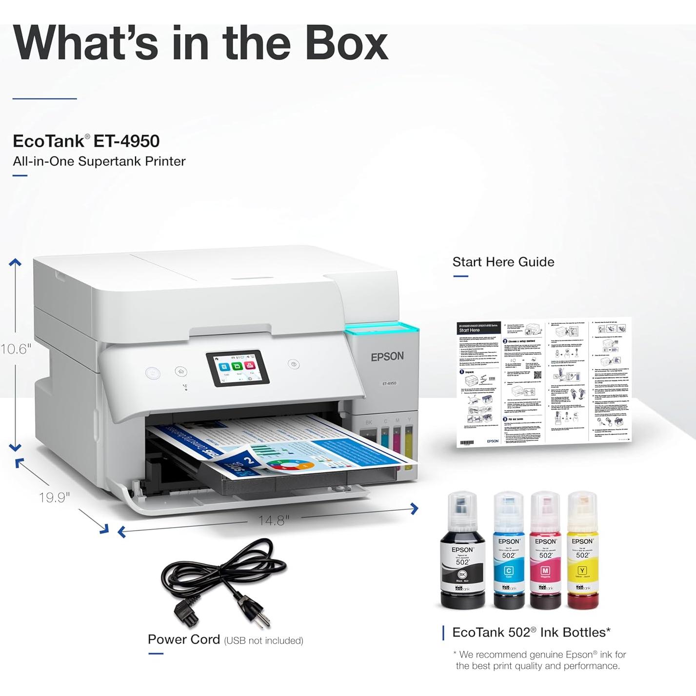 Impresora Multifuncional Epson EcoTank ET-4950 Inalámbrica