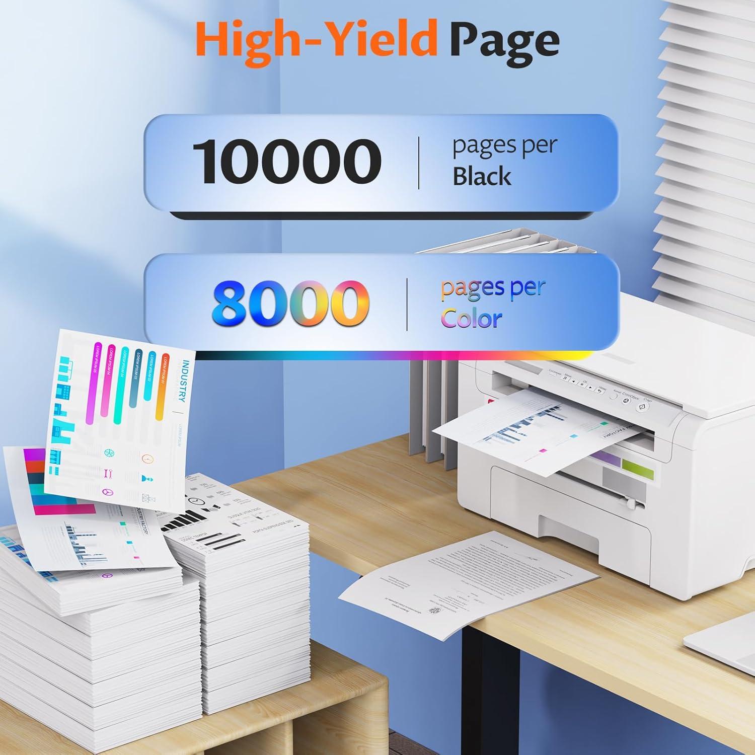 Botellas de Tinta de Recarga 502 QIOCKTO - Paquete de 5