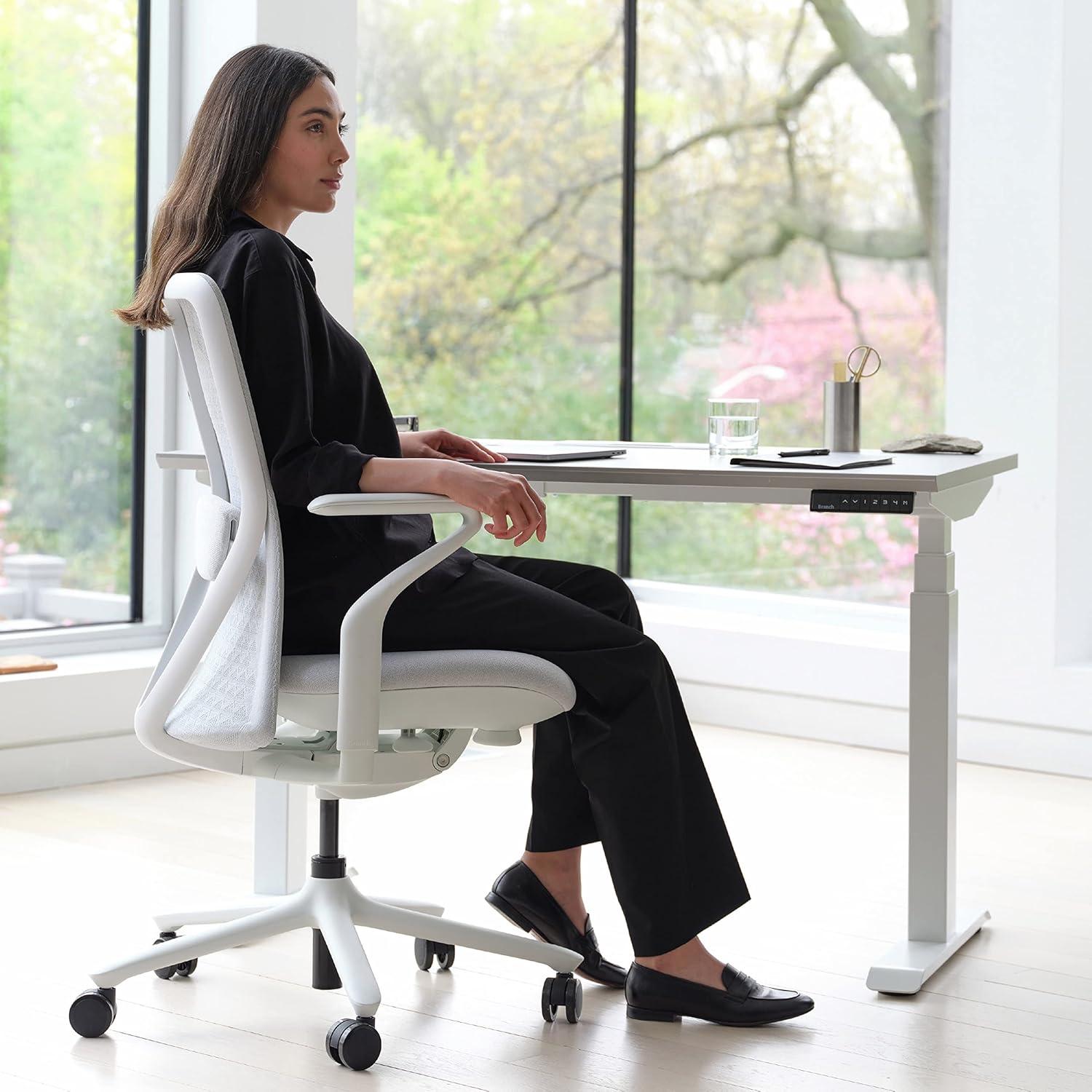 Silla Ejecutiva Ergonómica Branch Verve - Soporte Lumbar Ajustable - Hasta 125 kg - Color Mist
