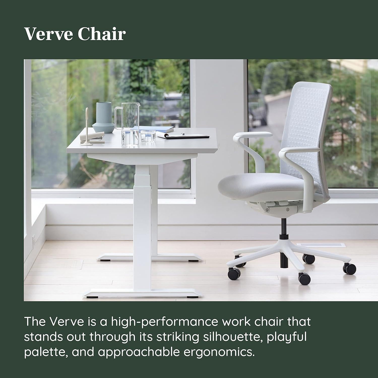 Silla Ejecutiva Ergonómica Branch Verve - Soporte Lumbar Ajustable - Hasta 125 kg - Color Mist