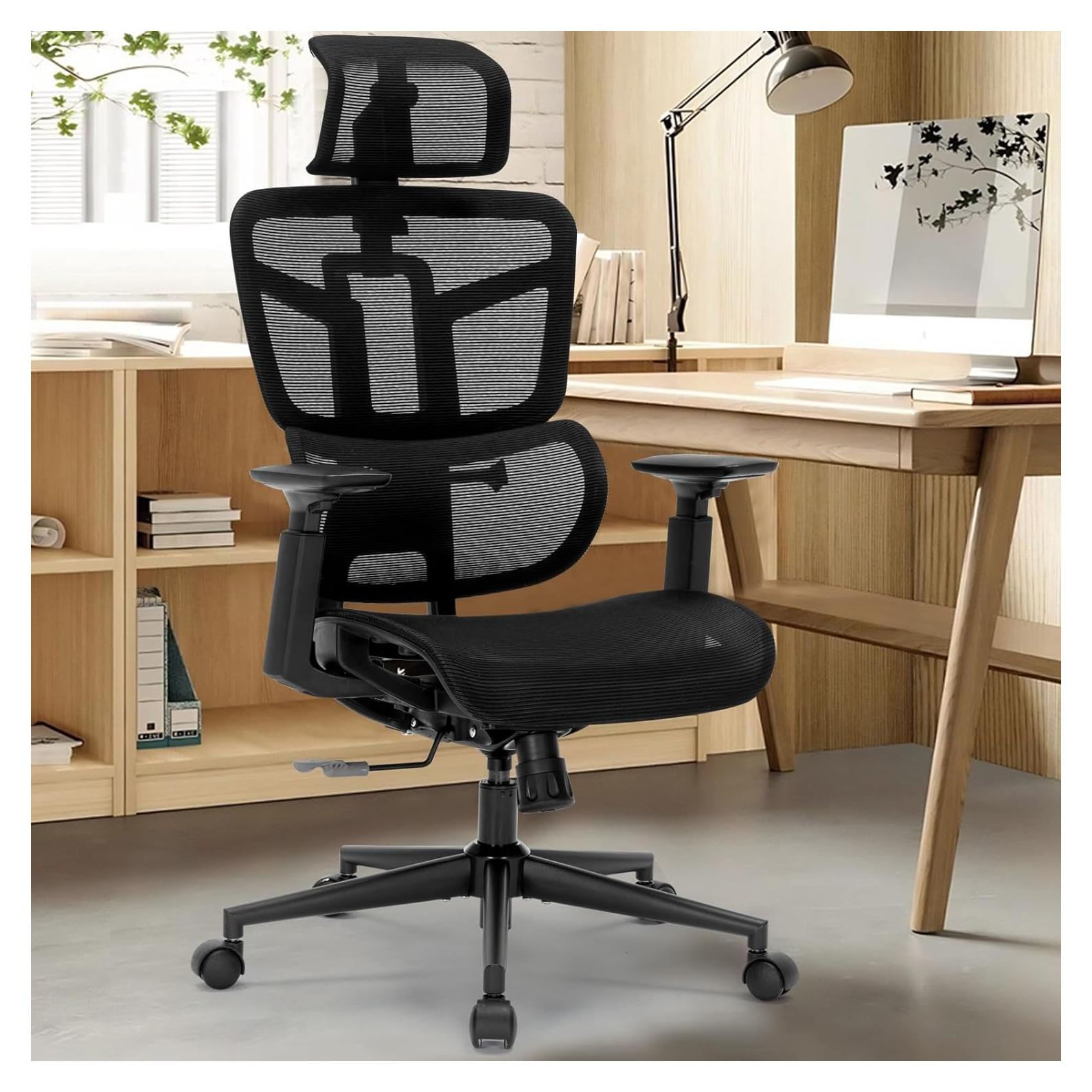 Silla de Oficina Ergonómica LVVEZin con Soporte Lumbar Ajustable