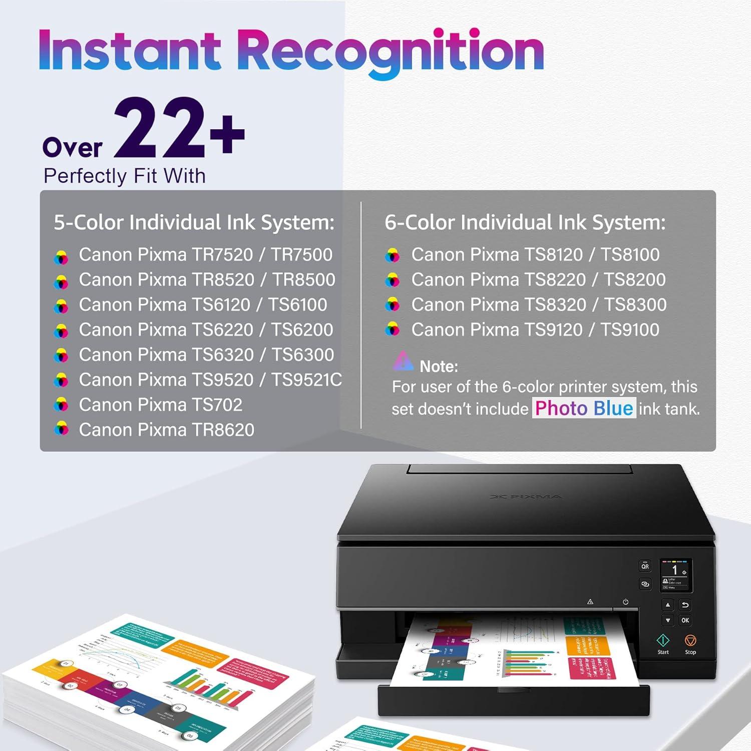 Cartuchos de Tinta ONLYU 280XXL 281XXL para Canon - 5 Paquetes