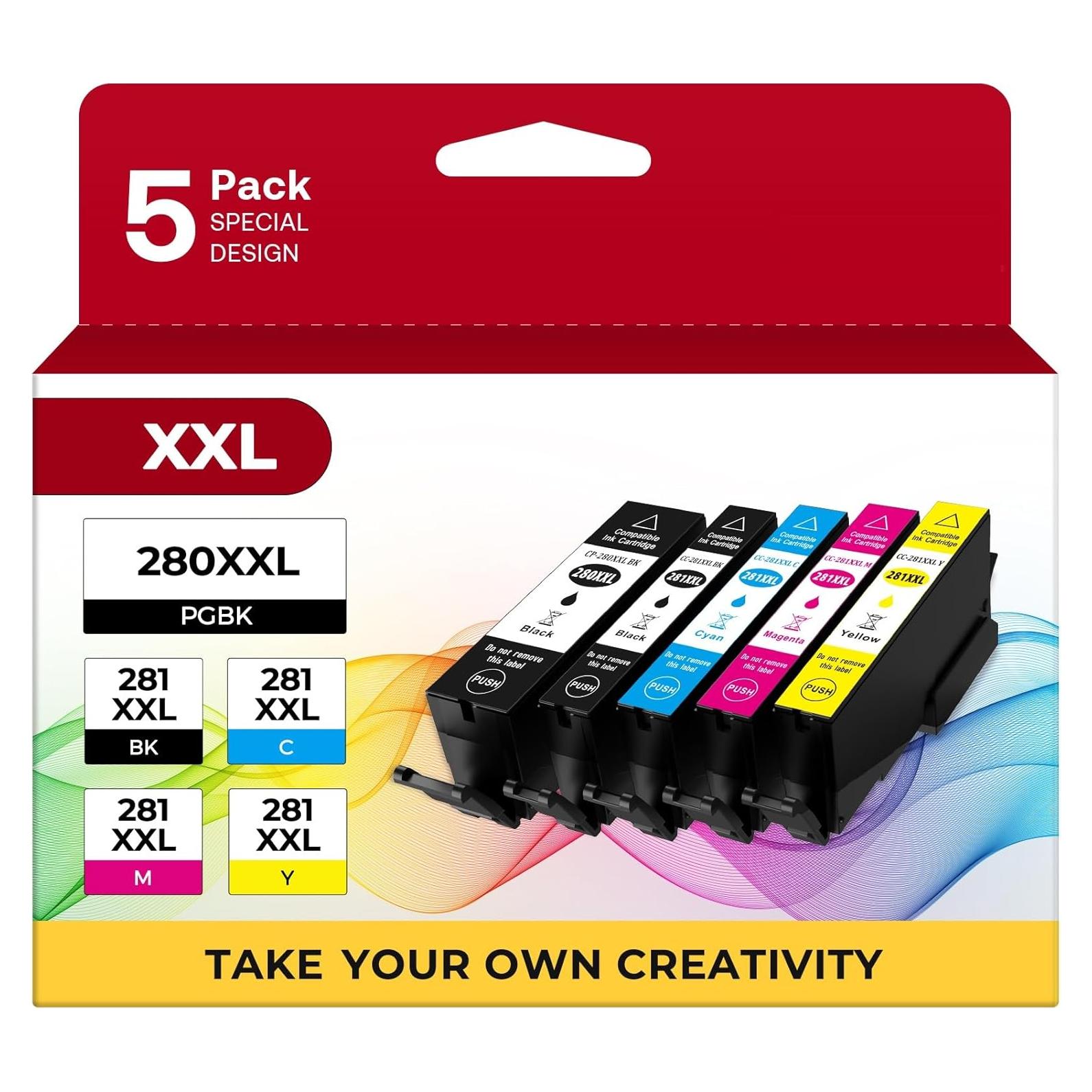 Cartucho de Tinta MIOLAINZ PGI-280 XXL / CLI-281 XXL 5 Colores