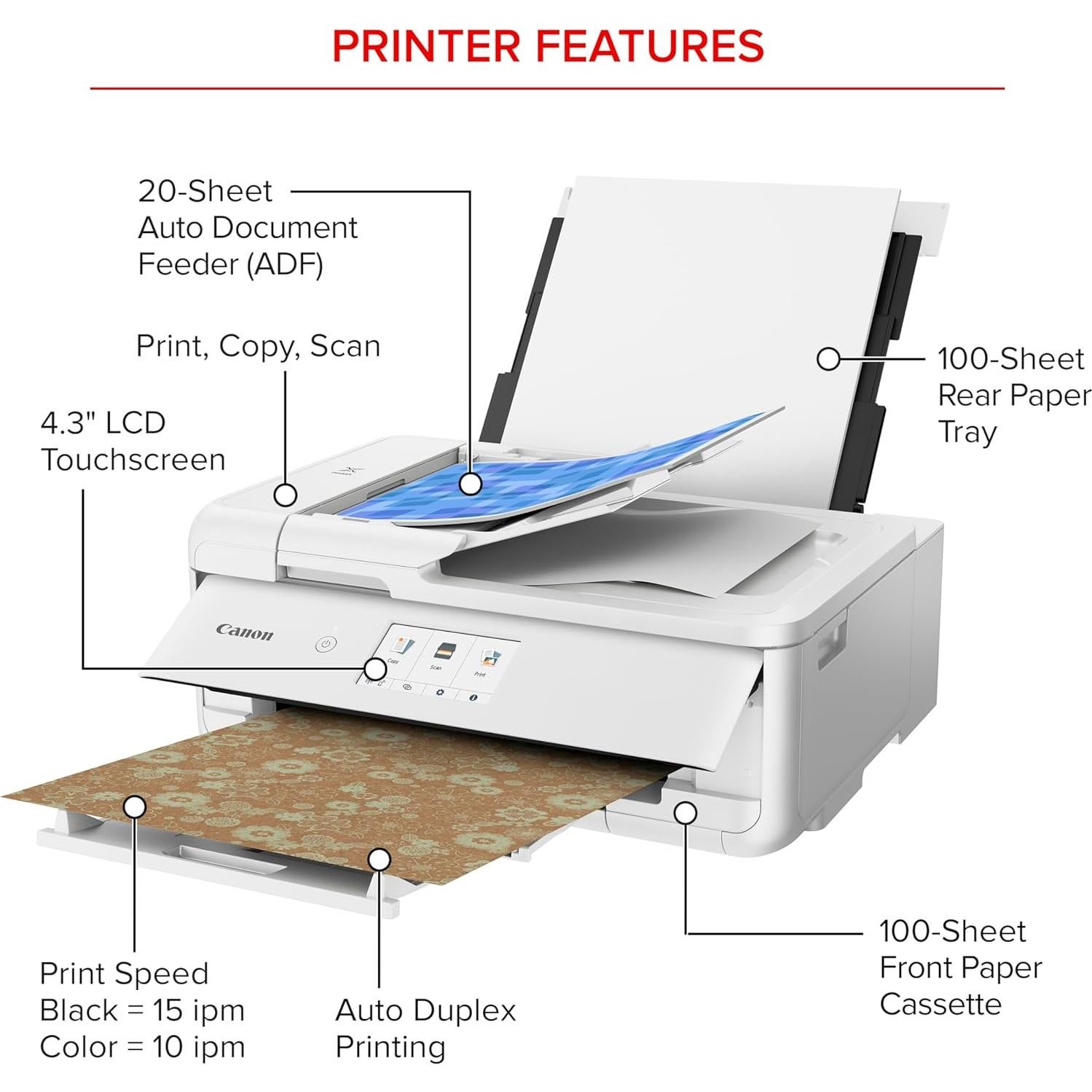 Impresora Inalámbrica Todo-en-Uno Canon PIXMA TS9521C