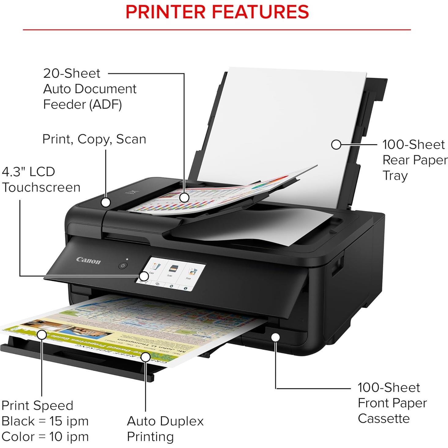 Impresora Inalámbrica Canon PIXMA TS9520a Todo-en-Uno