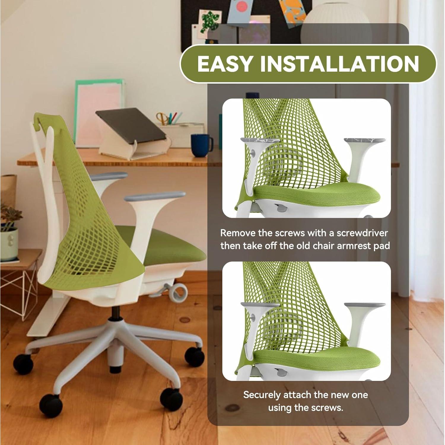 Reemplazo Almohadillas Reposabrazos Herman Miller Sayl Gris (1-Par)