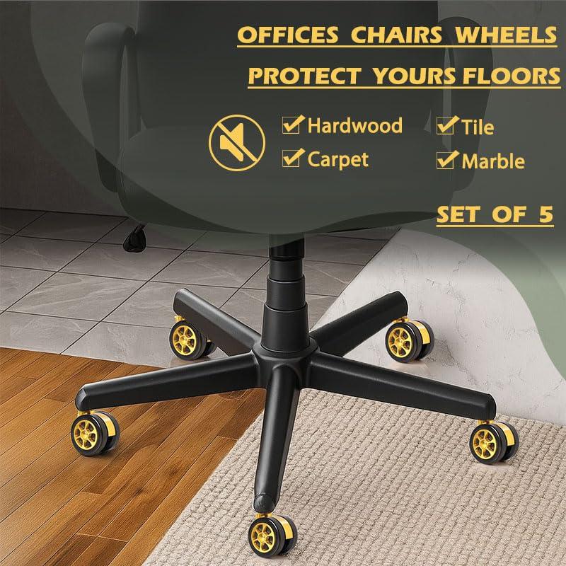 Ruedas de Reemplazo para Sillas de Oficina Wieyunn 6.35 cm