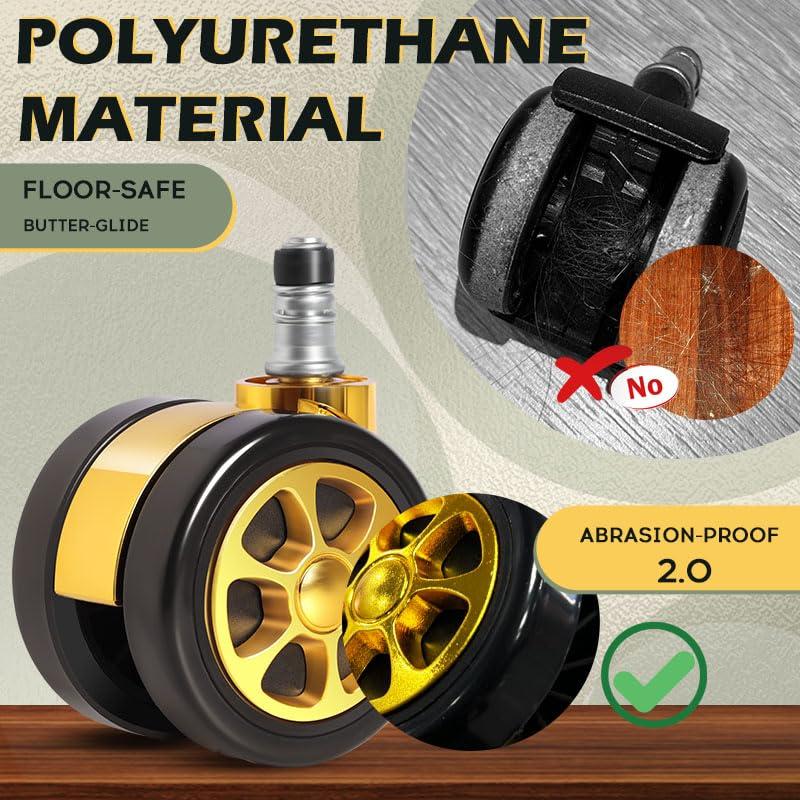 Ruedas de Reemplazo para Sillas de Oficina Wieyunn 6.35 cm