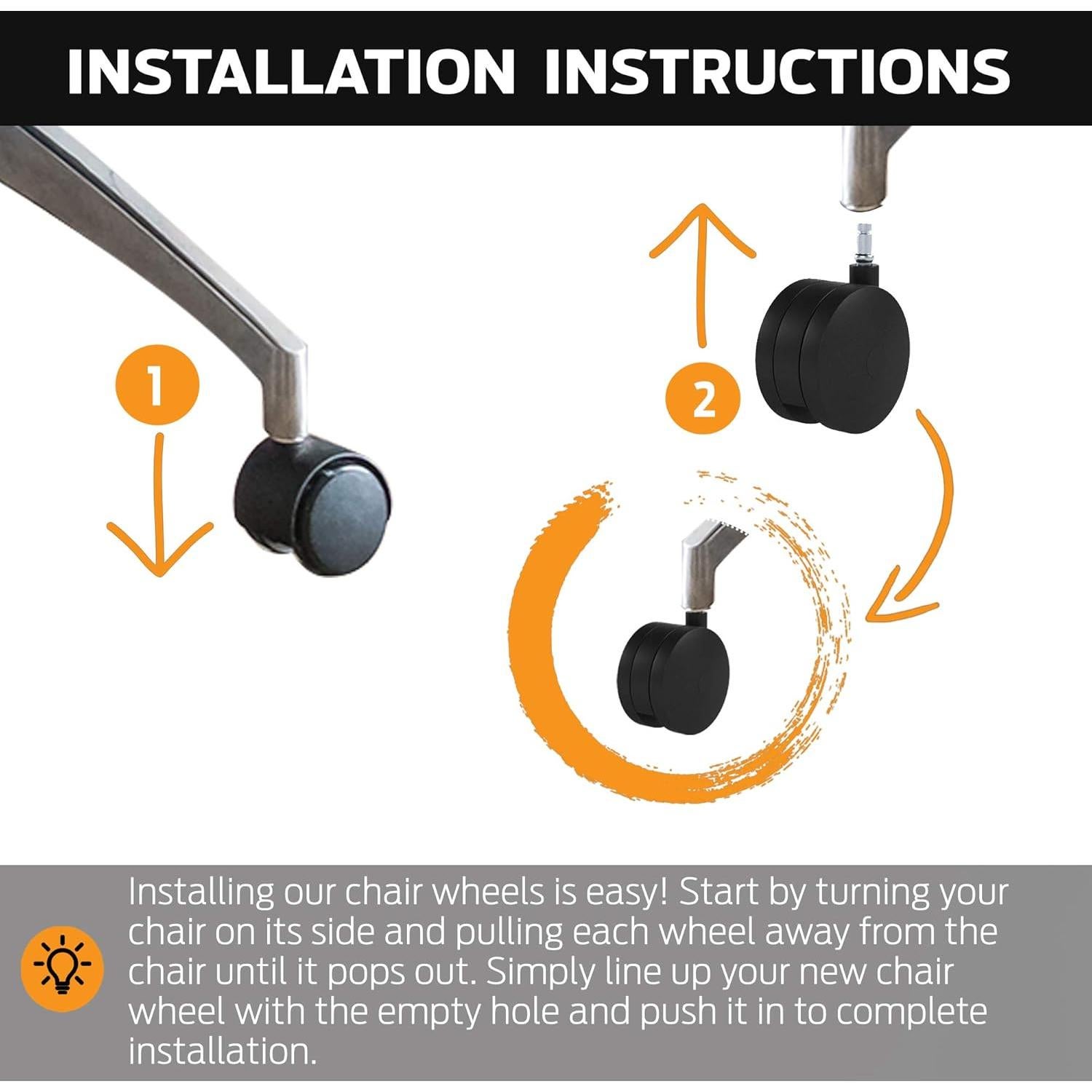 Juego de Ruedas para Sillas Boundless - Alta Resistencia 10 cm