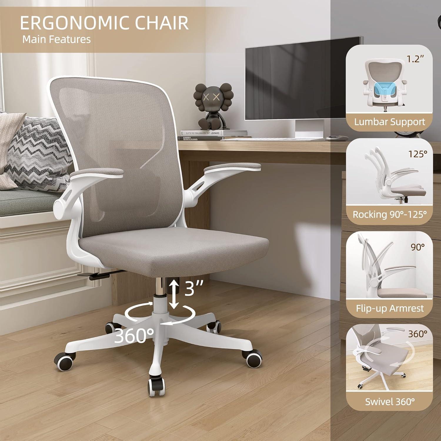 Silla de Oficina Ergonómica Monhey 9409B-WK con Soporte Lumbar