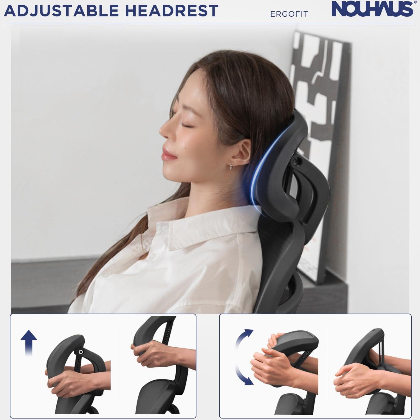 Silla de Oficina Ergonómica Nouhaus N20 Negra con Soporte Lumbar