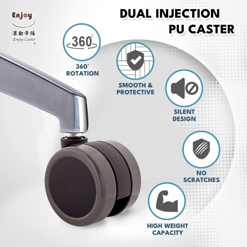 Ruedas de poliuretano para silla de oficina 11mm - Disfrutar Caster