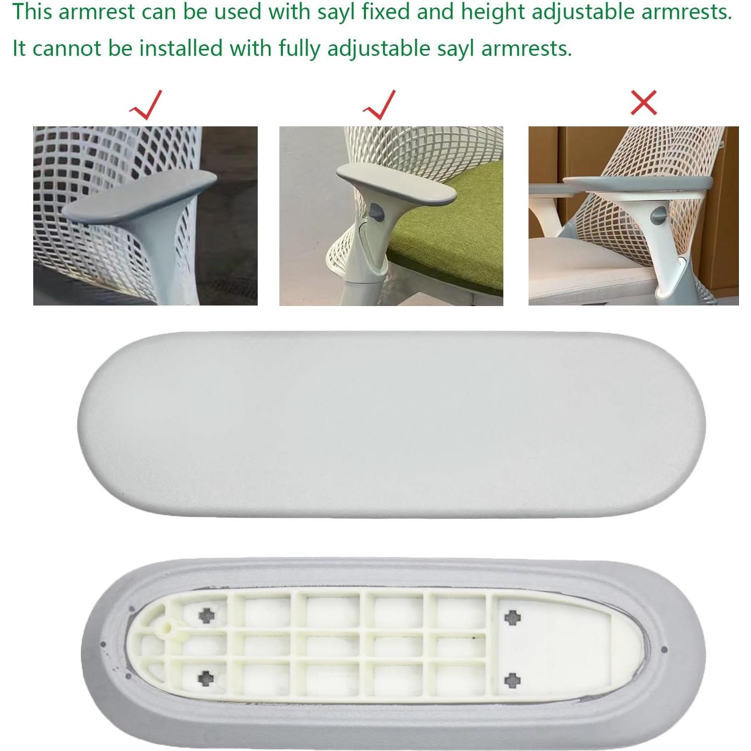 Almohadilla Reposabrazos Silla Oficina Yerinmeich Gris Claro